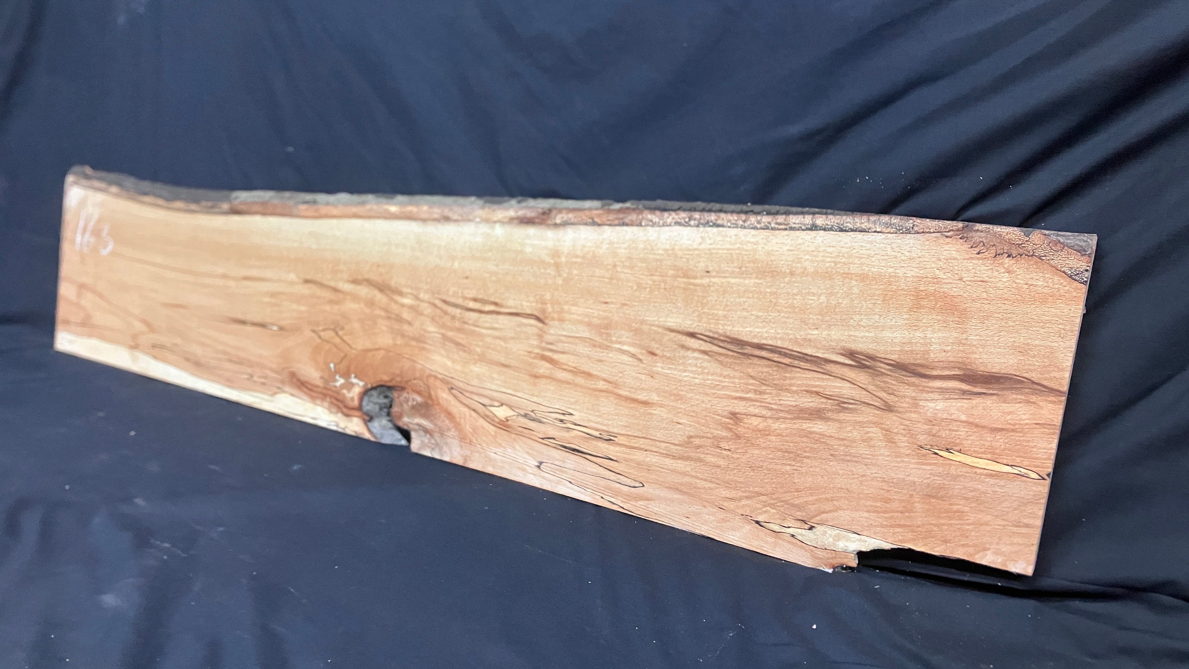 Spalted Beech timber, shelf, board 1175 L x 286 W x 15 D (mm)    (163)