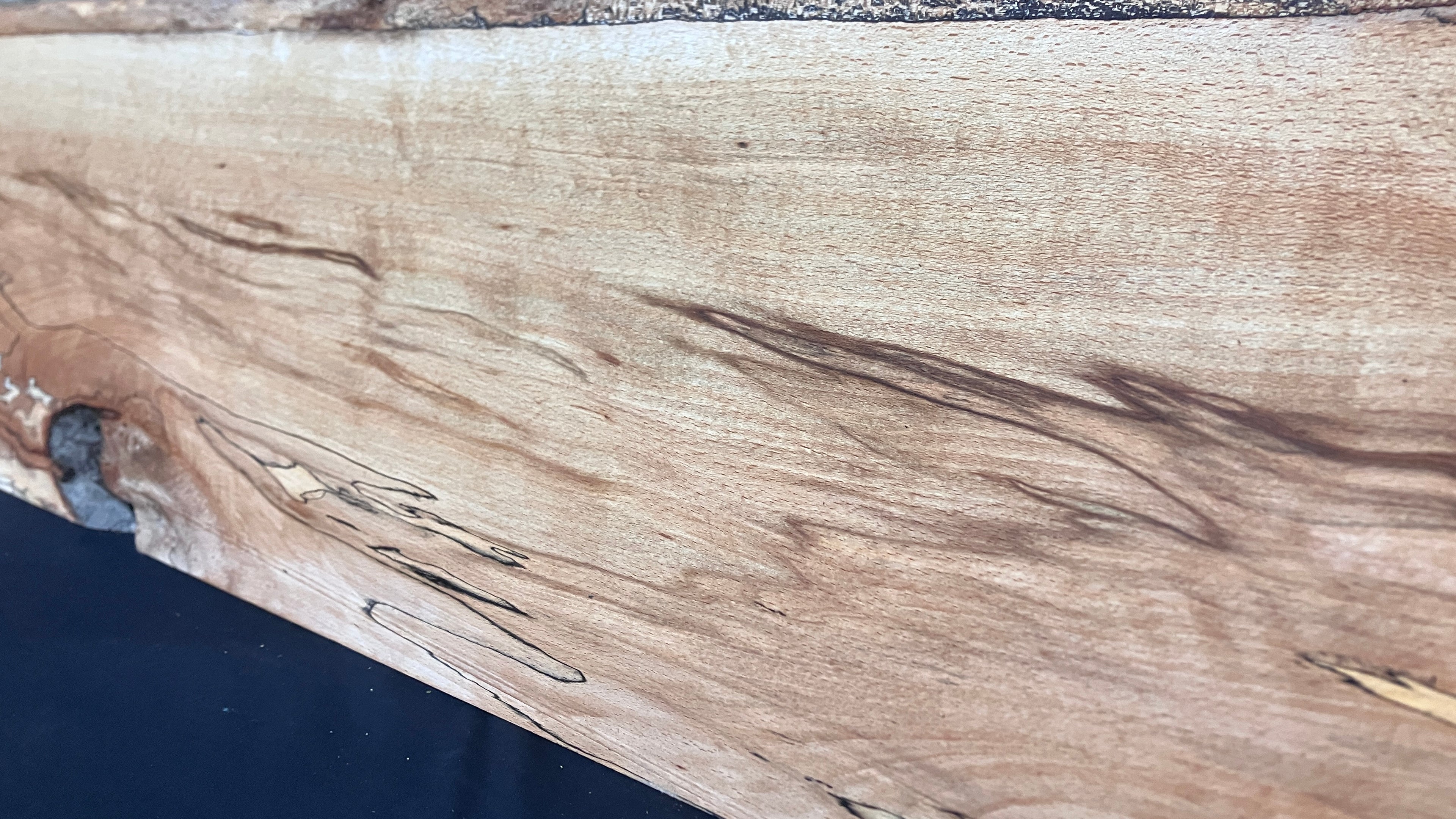 Spalted Beech timber, shelf, board 1175 L x 286 W x 15 D (mm)    (163)