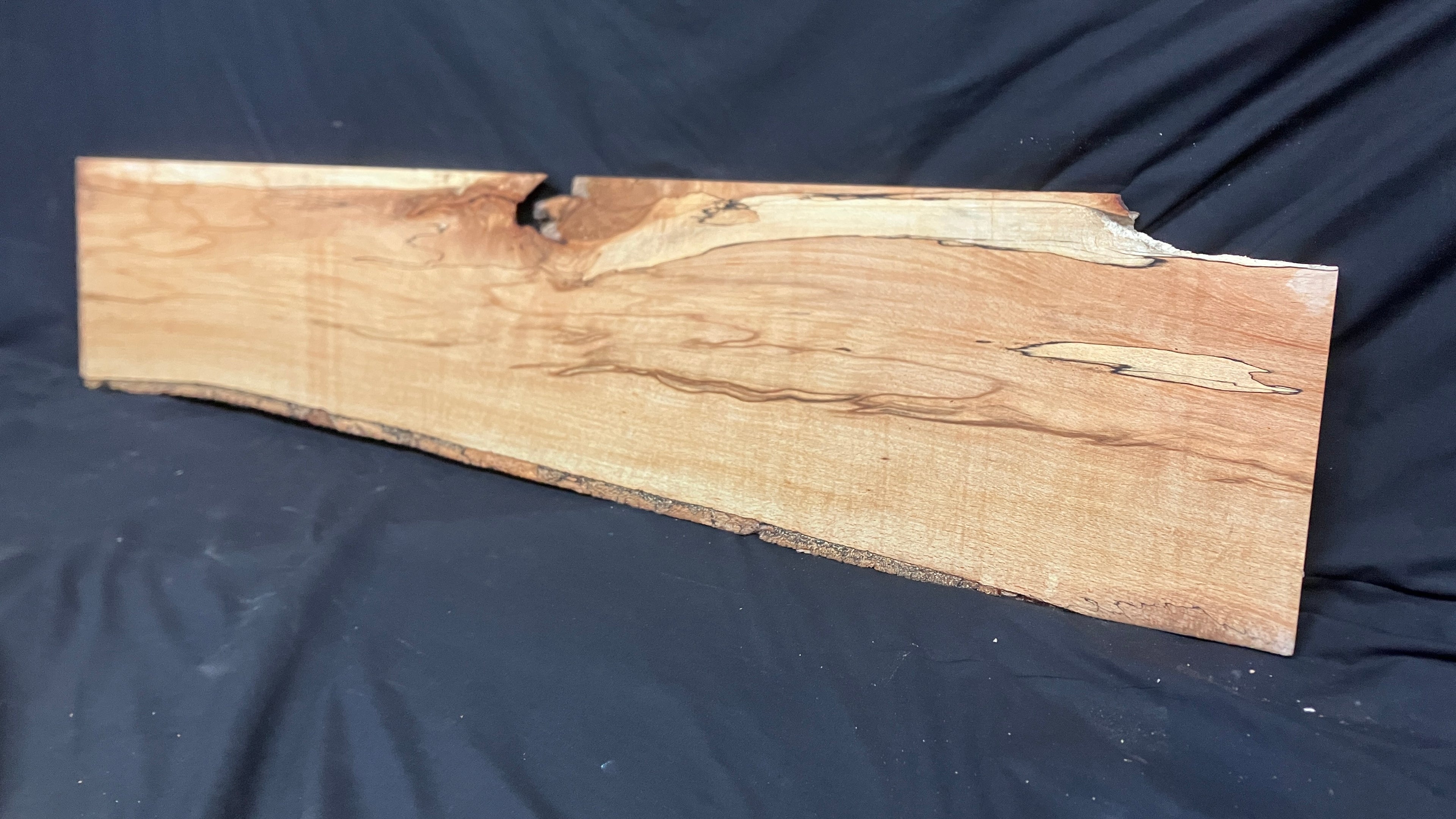 Spalted Beech timber, shelf, board 1175 L x 286 W x 15 D (mm)    (163)