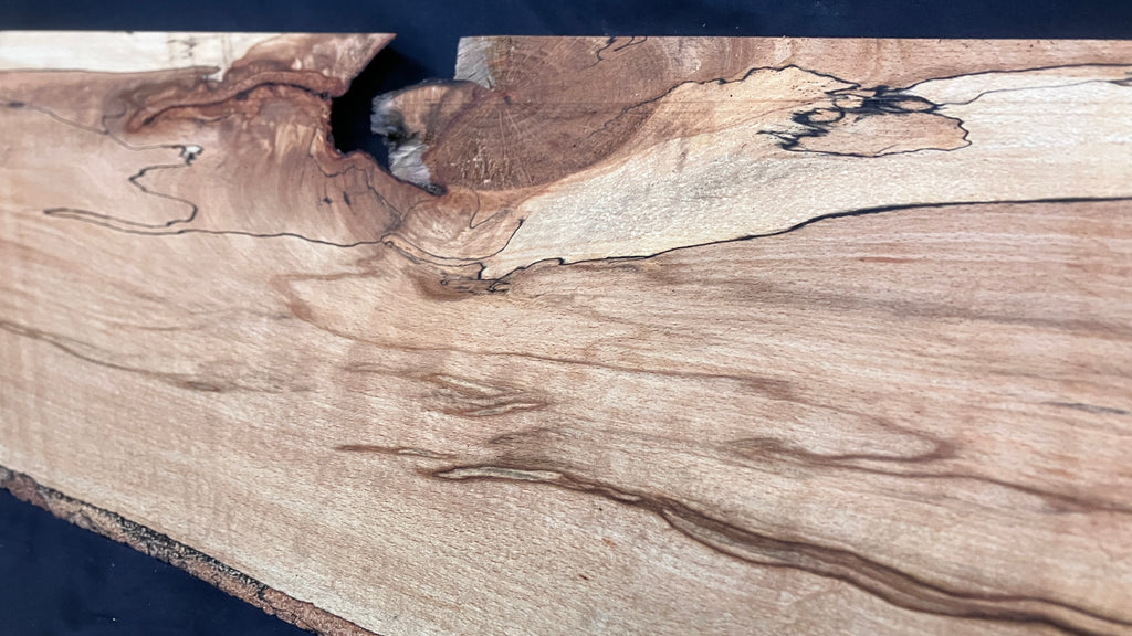 Spalted Beech timber, shelf, board 1175 L x 286 W x 15 D (mm)    (163)