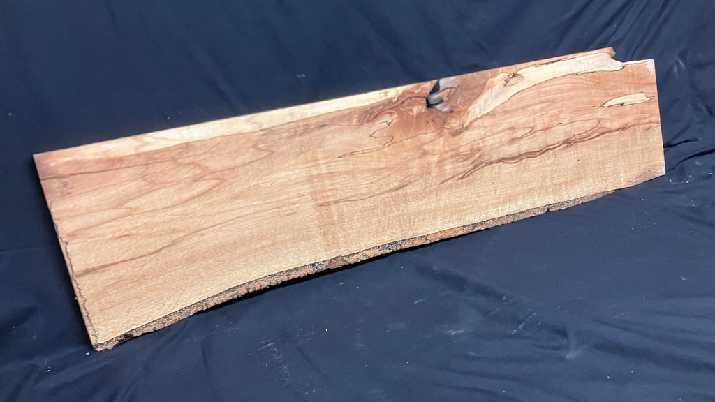 Spalted Beech timber, shelf, board 1175 L x 286 W x 15 D (mm)    (163)