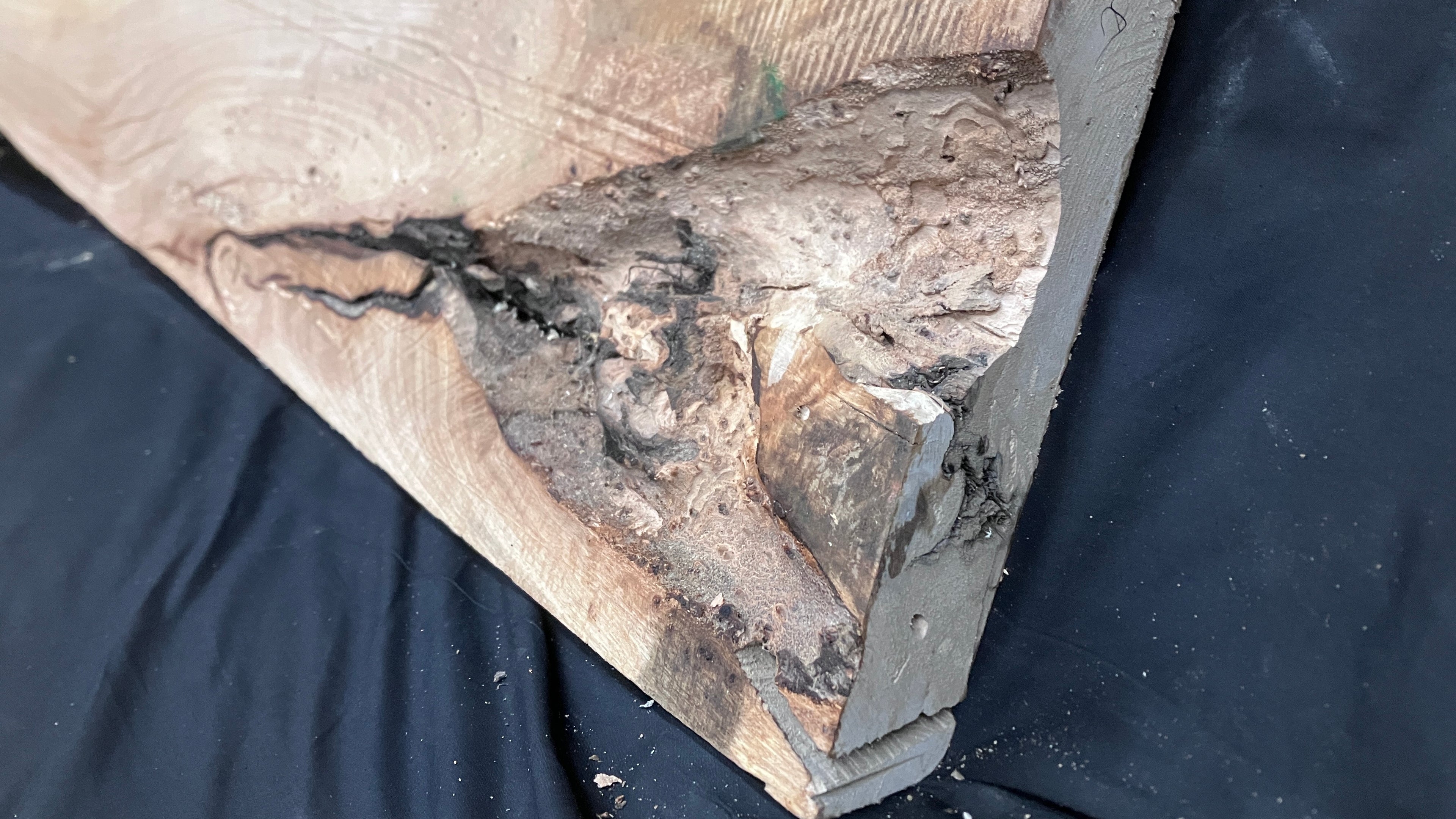 Hornbeam mantle, chunky Plank 1395 L x 402 W x 75 D (mm)   (165)