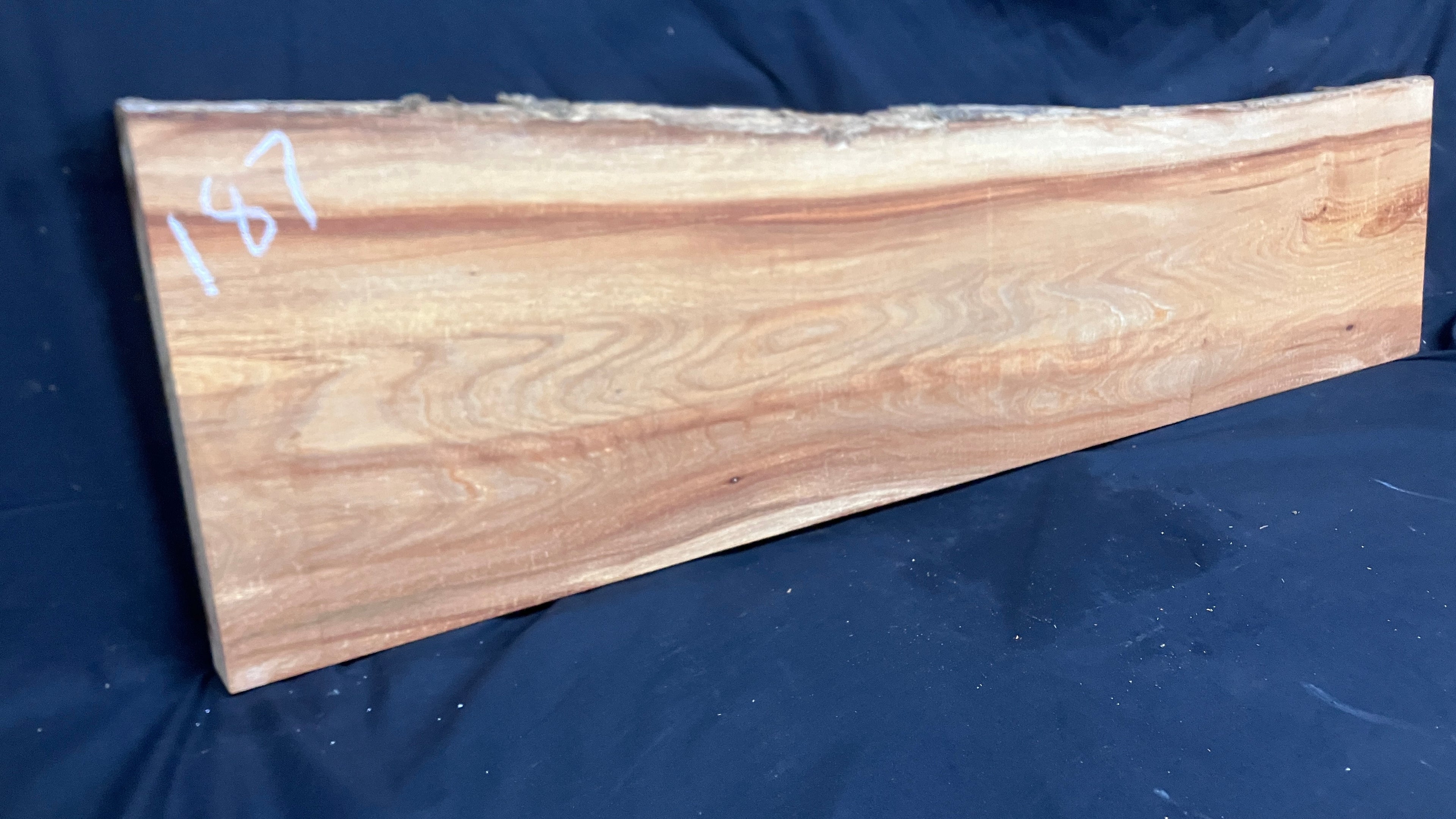 Elm shelving, board, plank, slice 1265 L x 329 W x 45 D mm    (187)