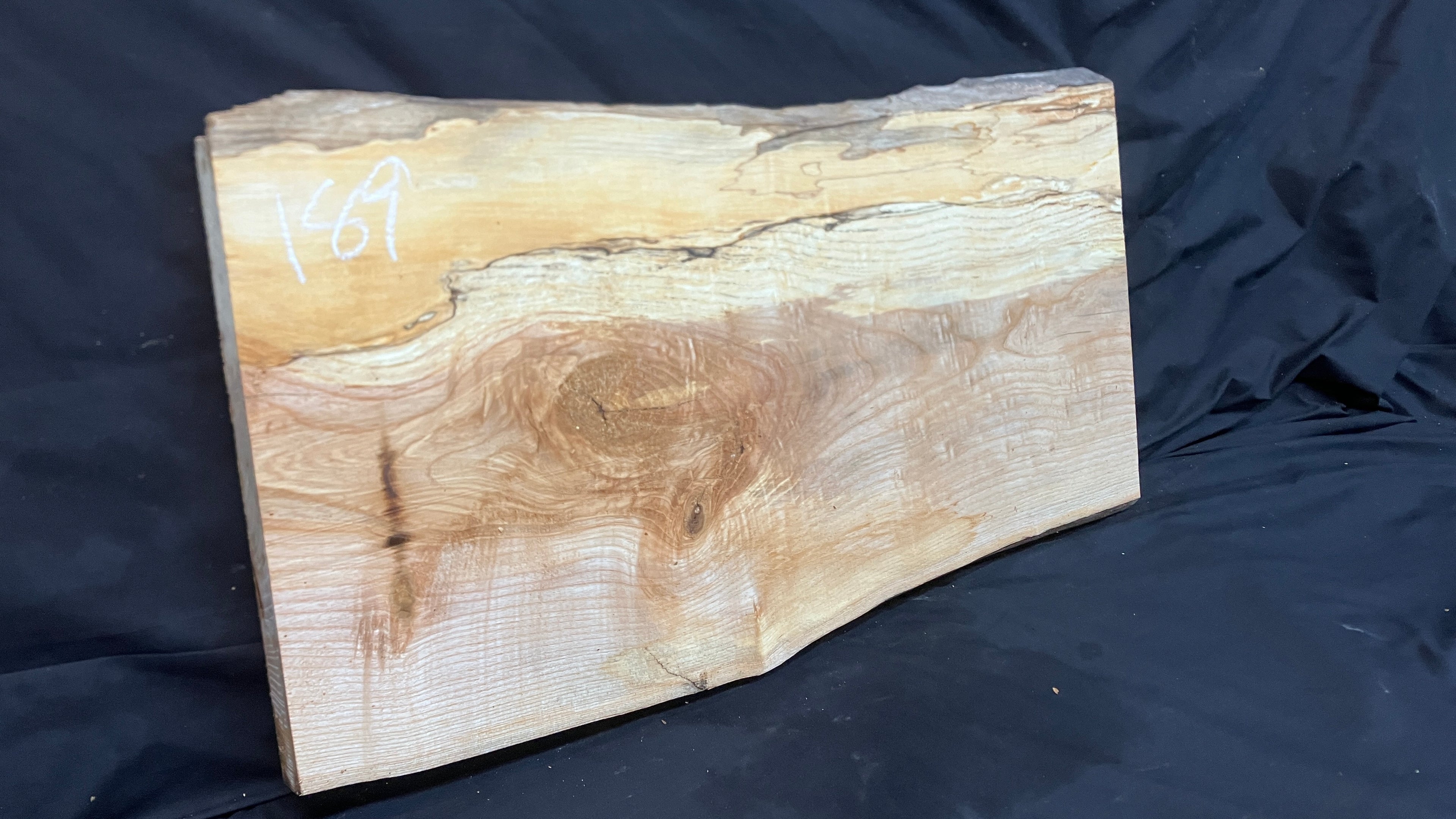 Spalted ash hardwood boards, shelving, platter 665 L x 358 W x 32 D (mm)     (189)