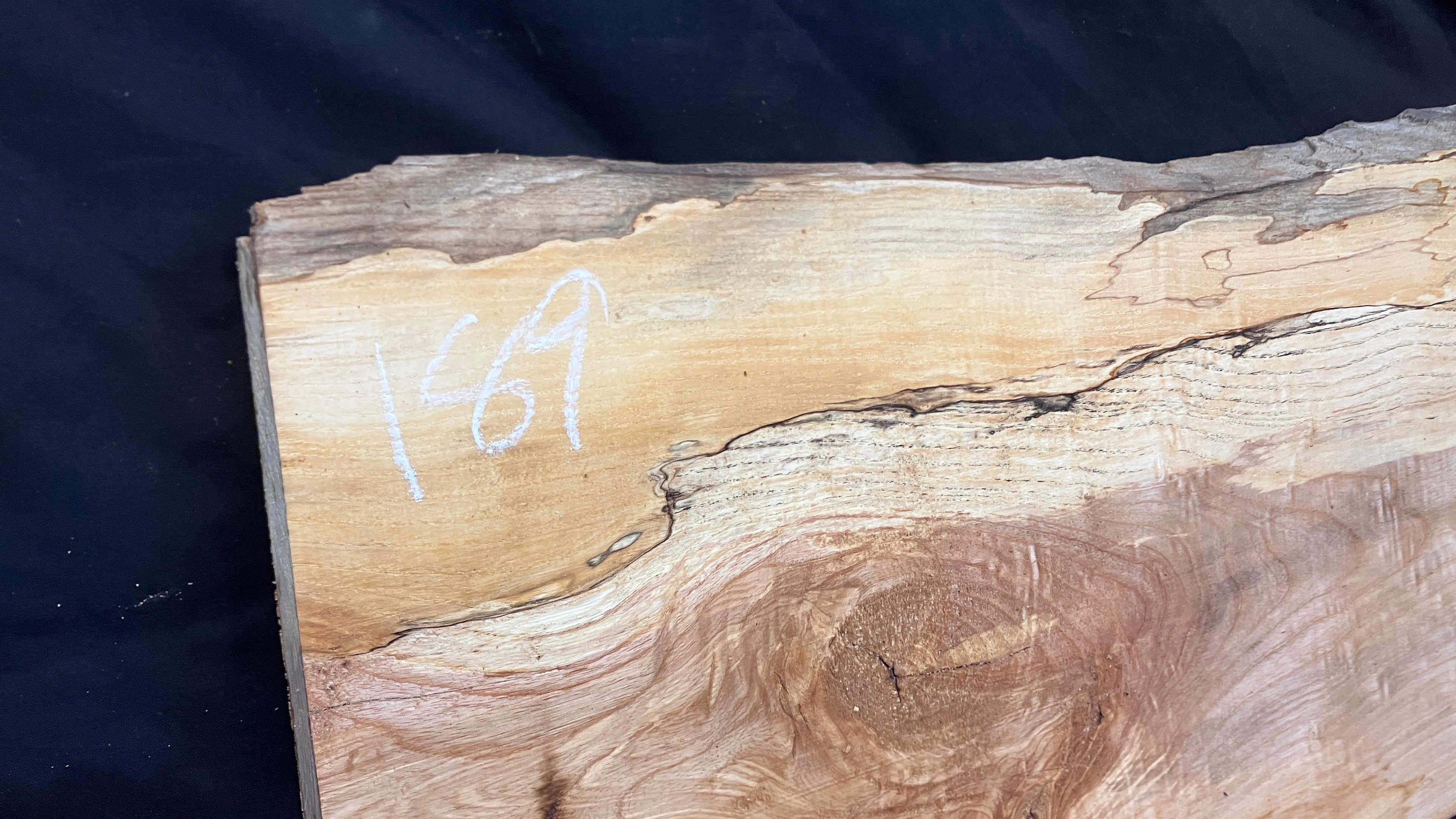 Spalted ash hardwood boards, shelving, platter 665 L x 358 W x 32 D (mm)     (189)