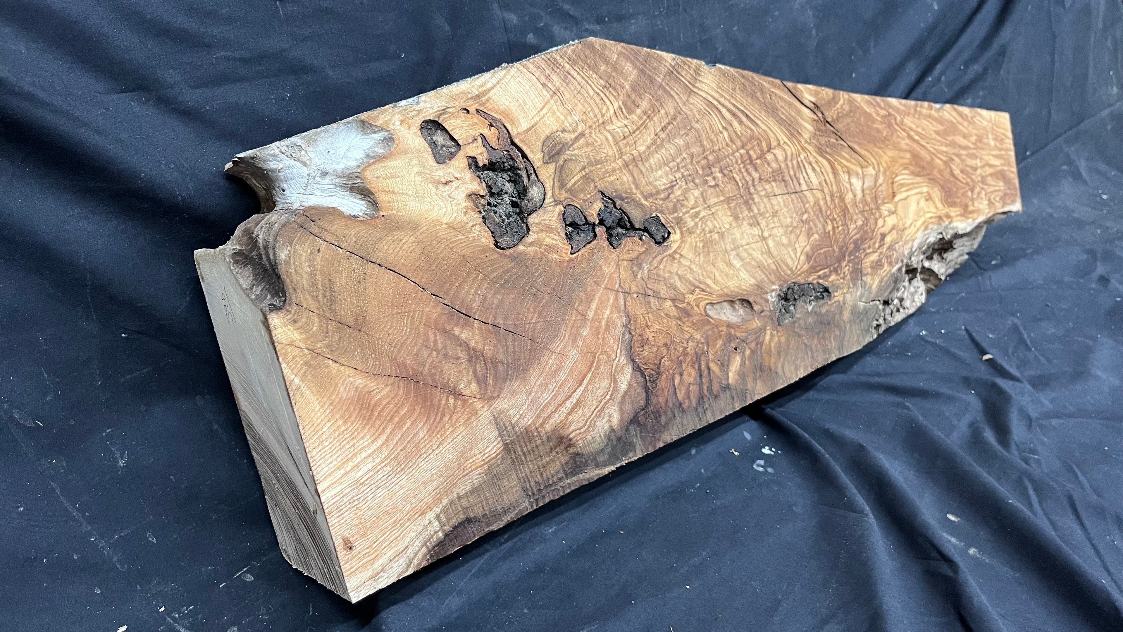 Ash hardwood mantle piece, timber, planks 788 L x 276 W x102 D mm     (396)