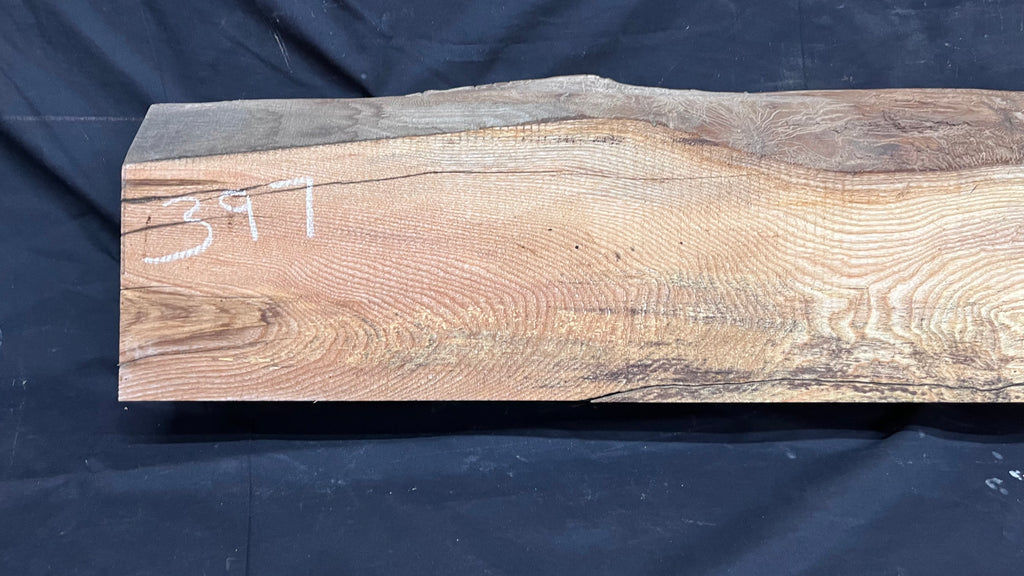 Ash hardwood mantle piece, timber, planks 1057 L x 252 W x217 D mm     (397)