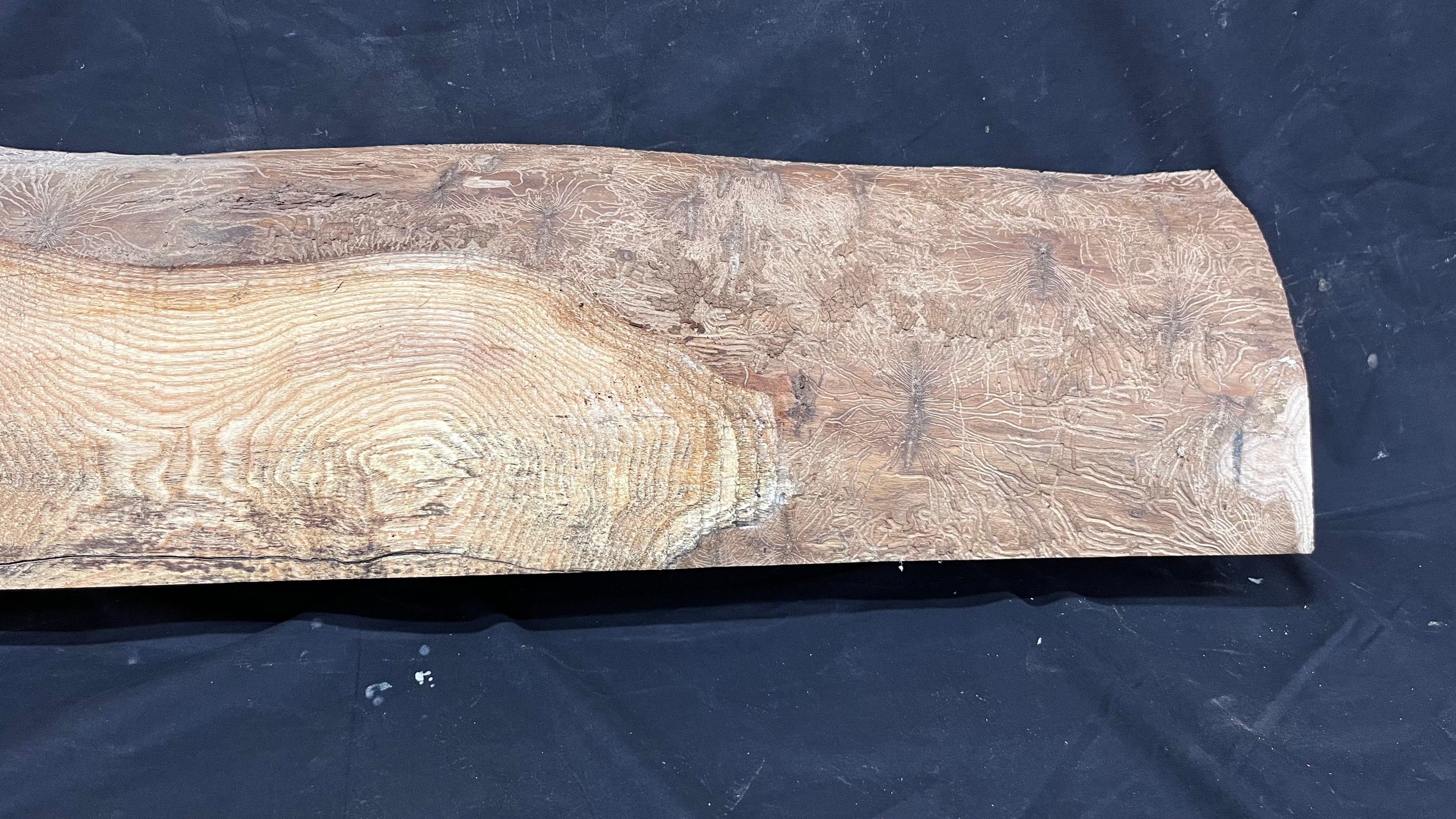 Ash hardwood mantle piece, timber, planks 1057 L x 252 W x217 D mm     (397)