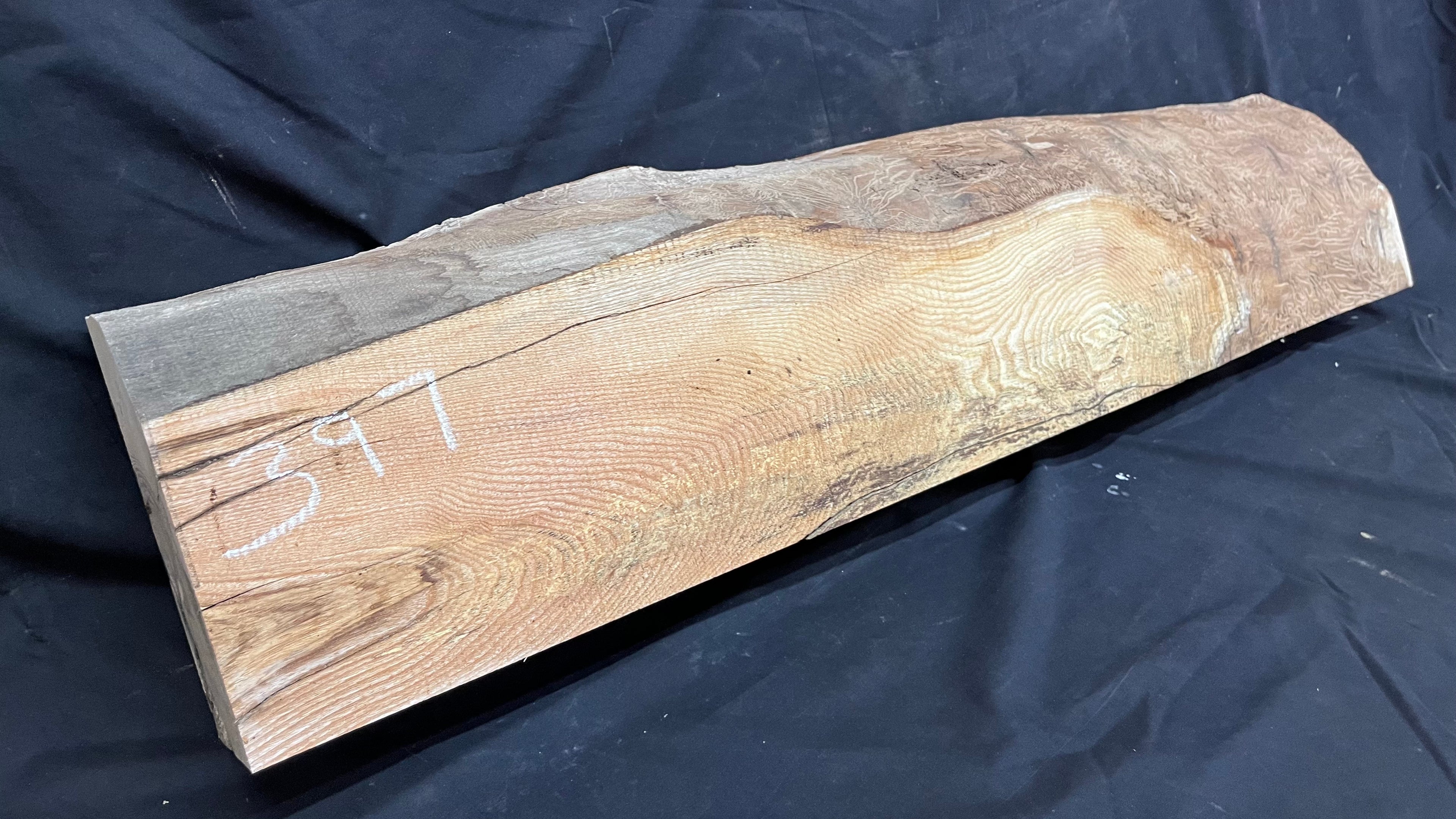 Ash hardwood mantle piece, timber, planks 1057 L x 252 W x217 D mm     (397)