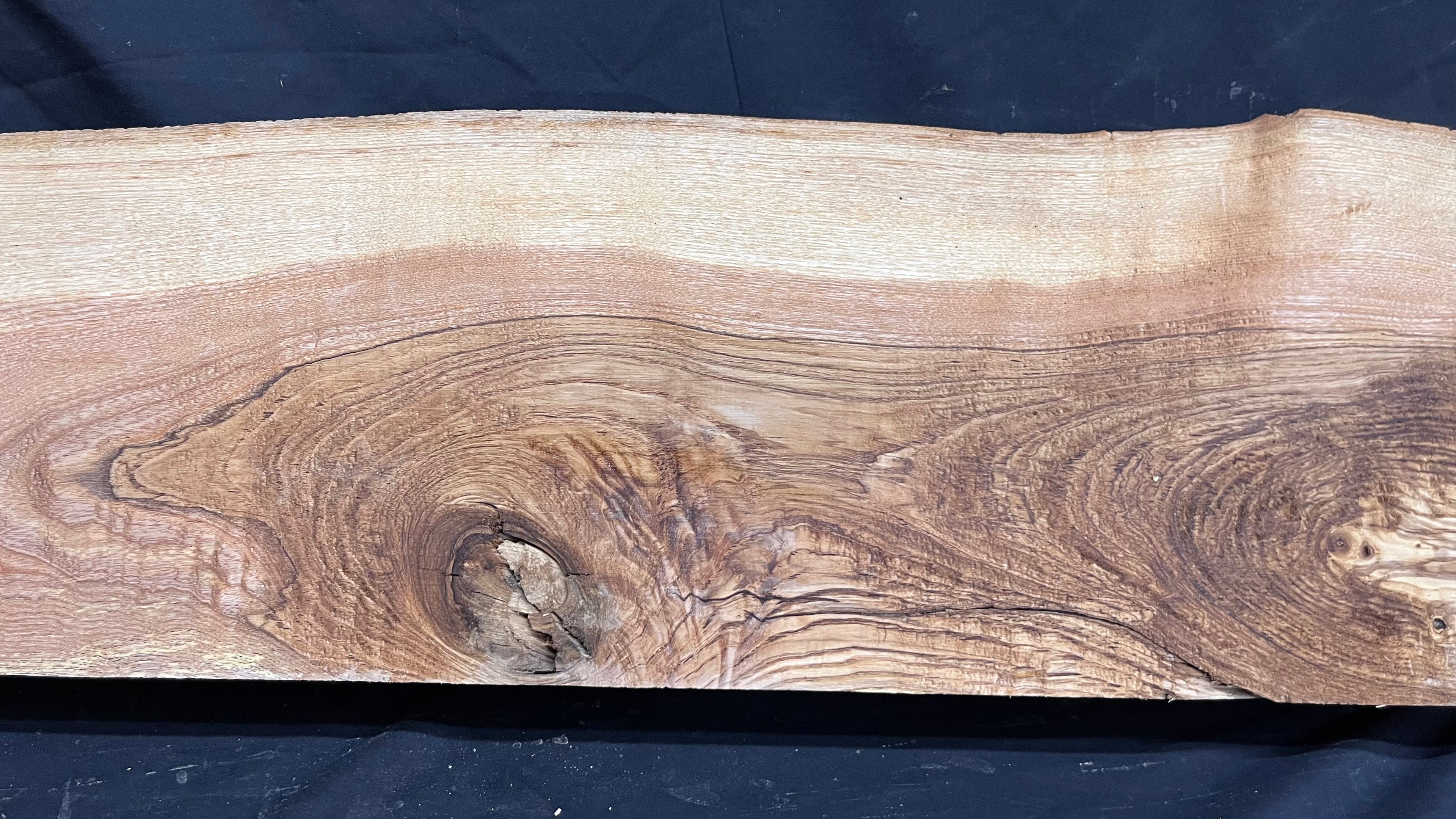 Ash hardwood mantle piece, timber, planks 1057 L x 252 W x217 D mm     (397)