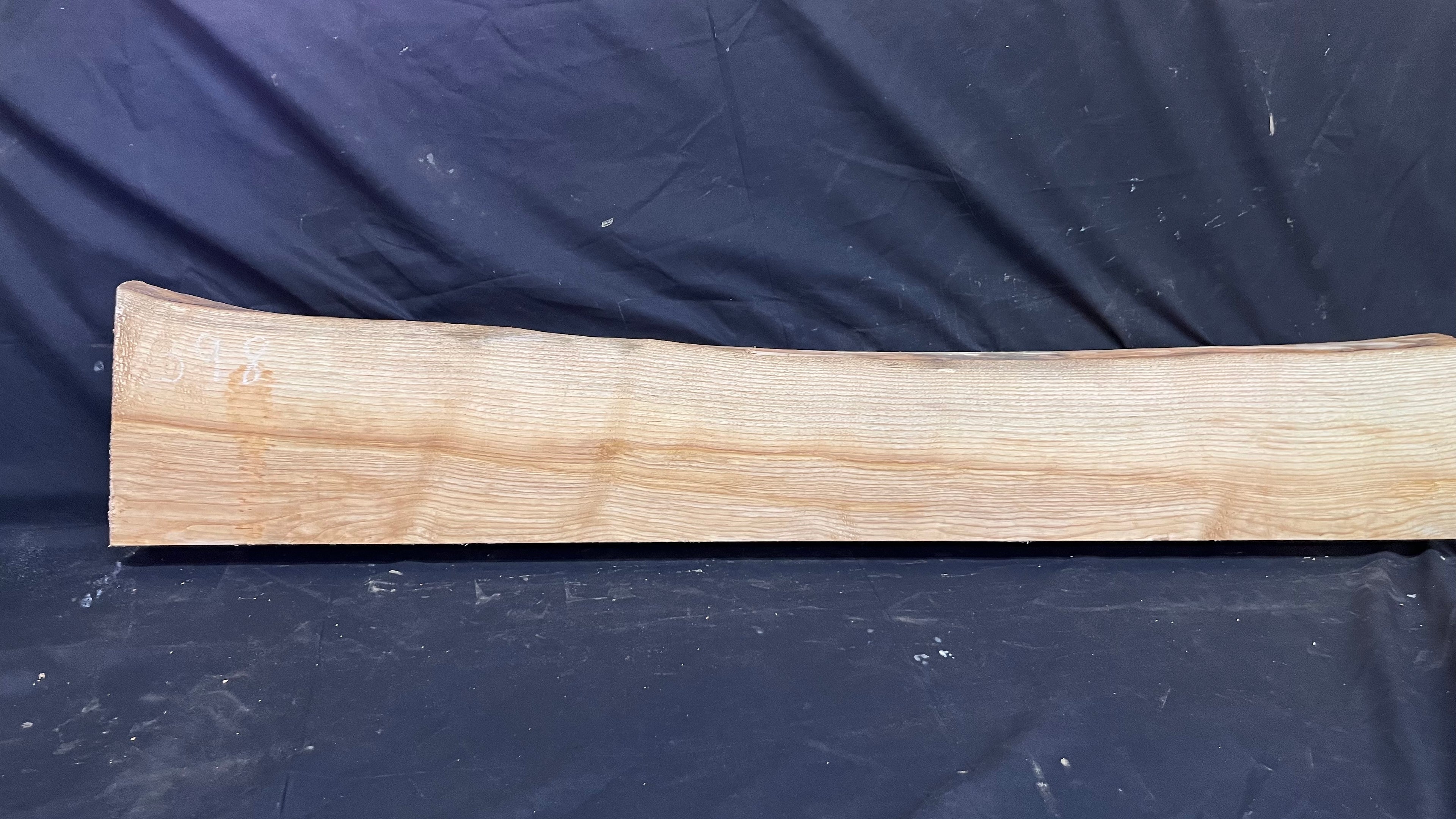 Ash hardwood mantle piece, timber, planks 1306 L x 256 W x70 D mm     (398)