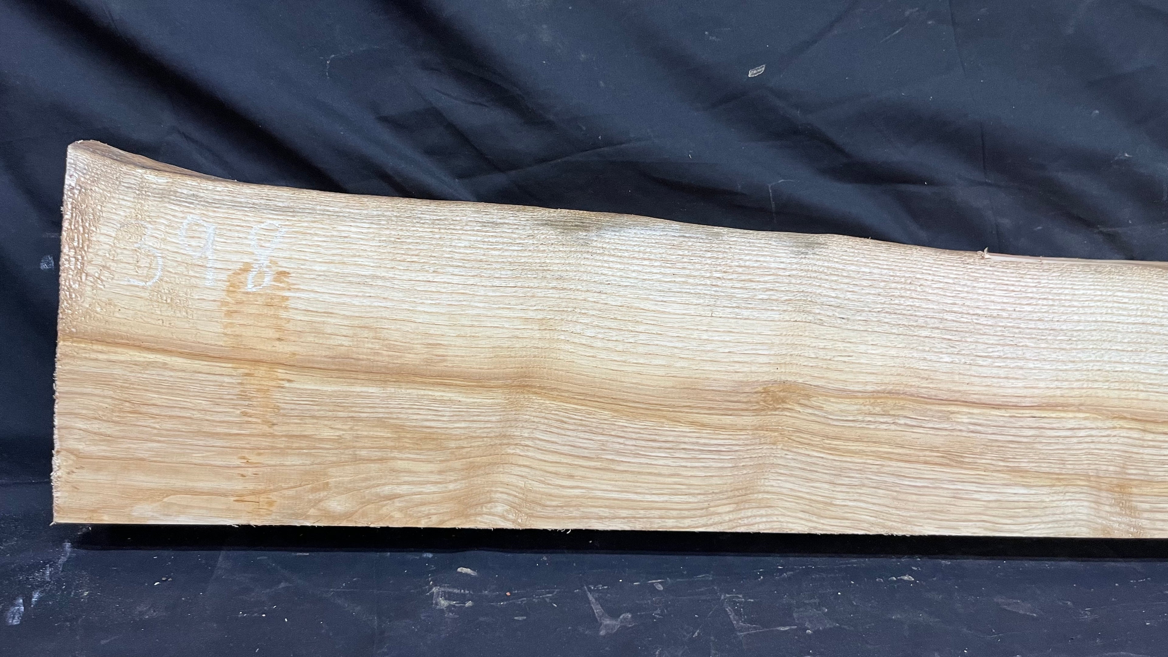 Ash hardwood mantle piece, timber, planks 1306 L x 256 W x70 D mm     (398)