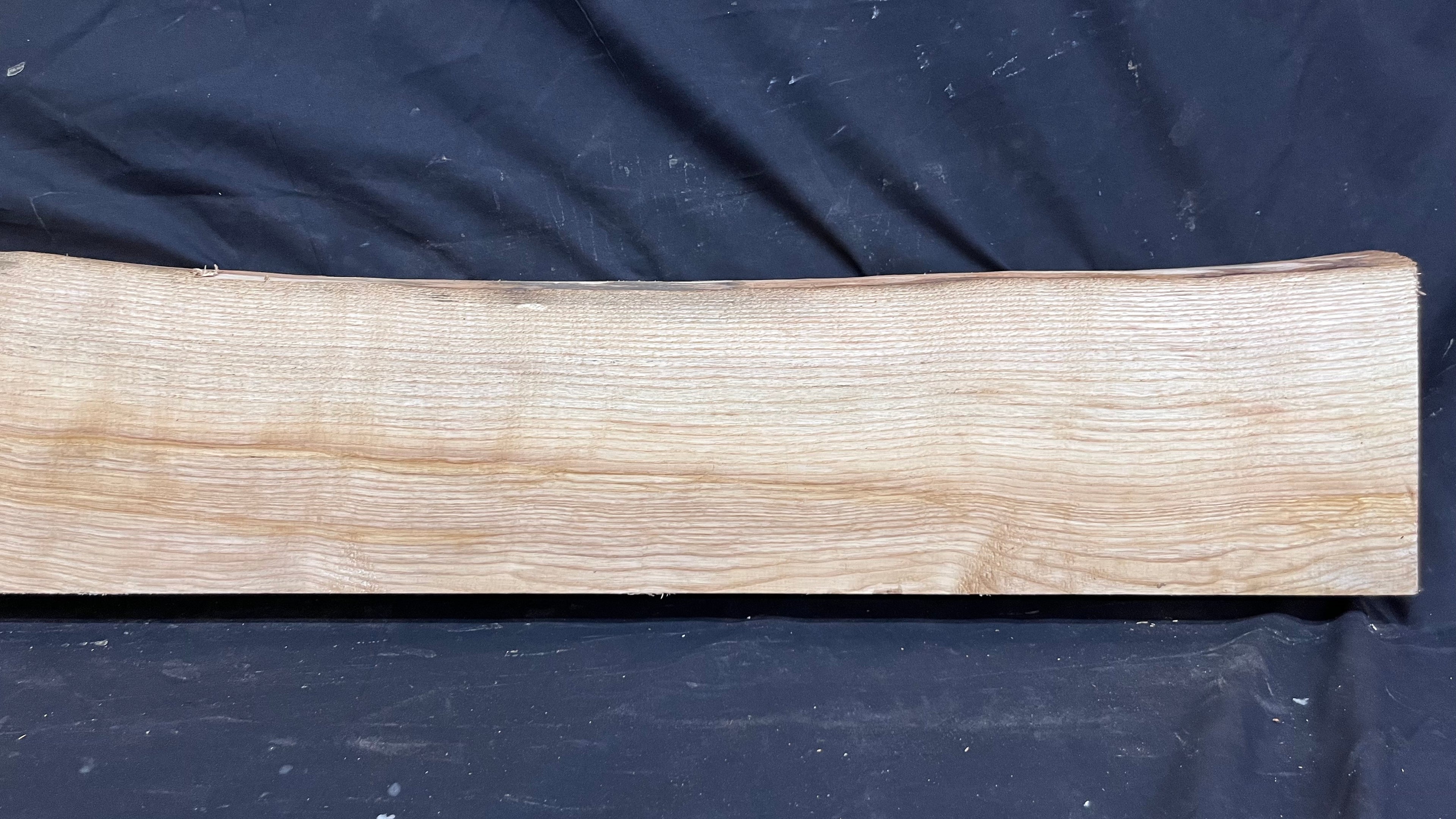 Ash hardwood mantle piece, timber, planks 1306 L x 256 W x70 D mm     (398)