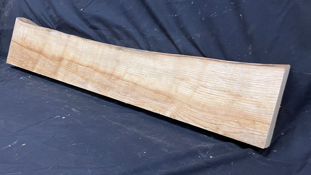 Ash hardwood mantle piece, timber, planks 1306 L x 256 W x70 D mm     (398)