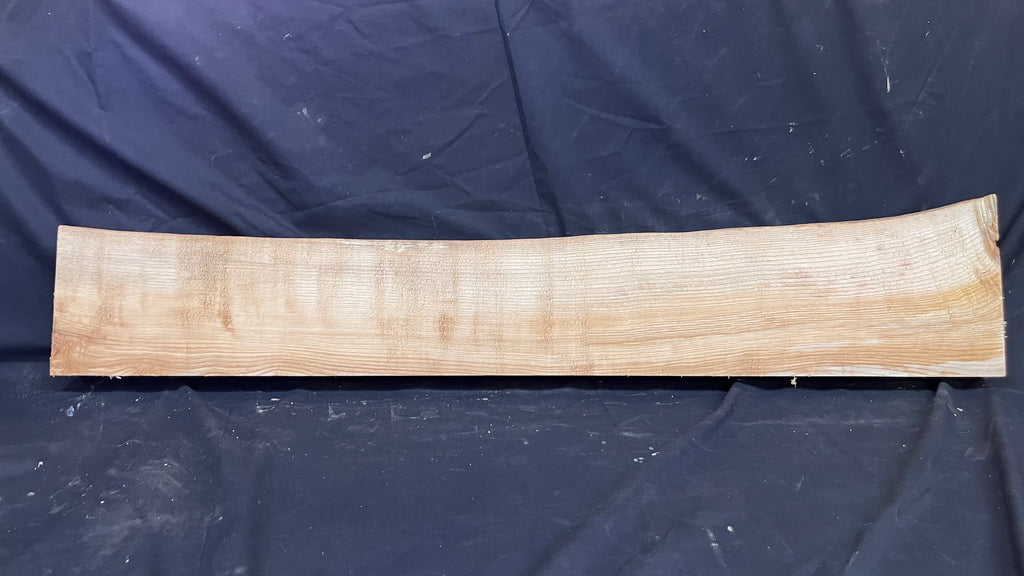 Ash hardwood mantle piece, timber, planks 1306 L x 256 W x70 D mm     (398)