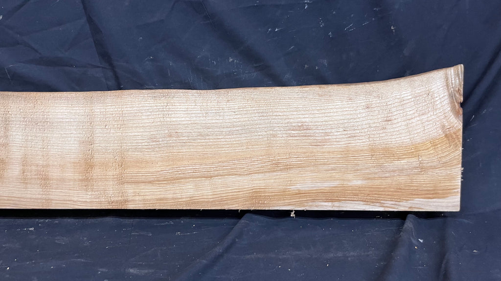 Ash hardwood mantle piece, timber, planks 1306 L x 256 W x70 D mm     (398)