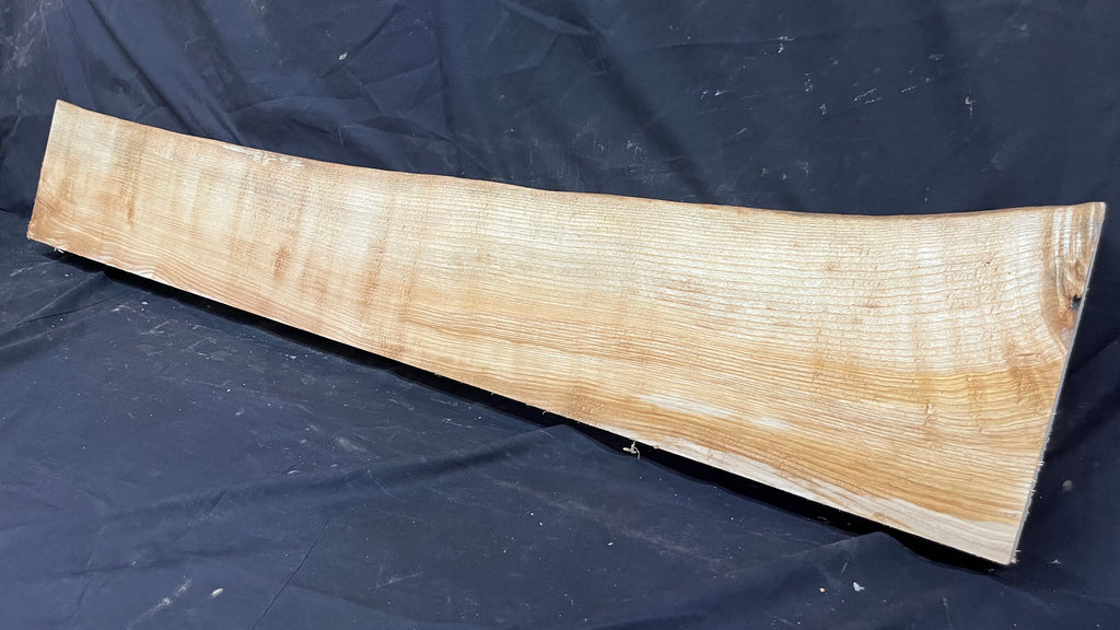 Ash hardwood mantle piece, timber, planks 1306 L x 256 W x70 D mm     (398)