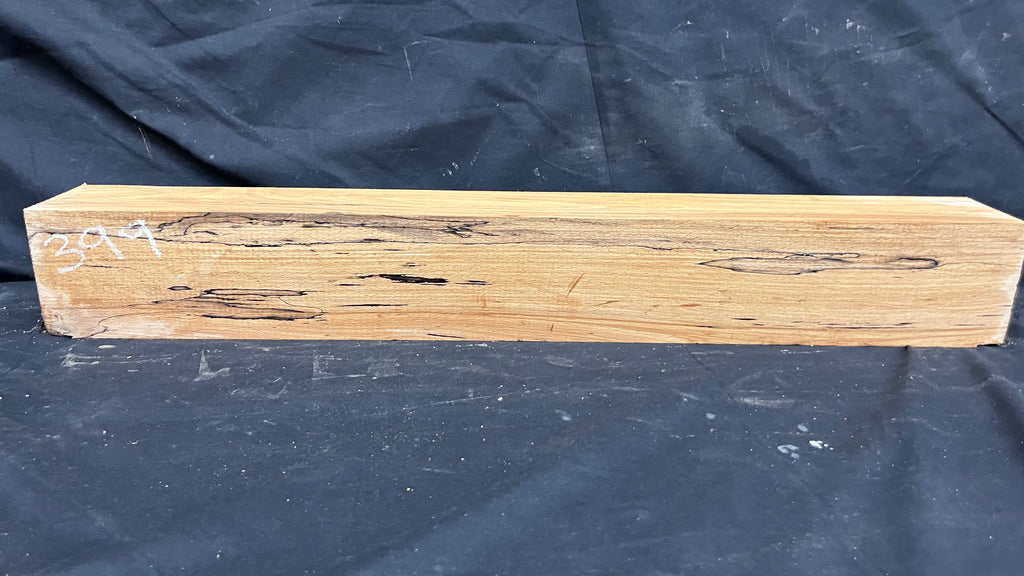 Spalted beech wood turning block, 758 L x 100 W x 95 D mm    (399)