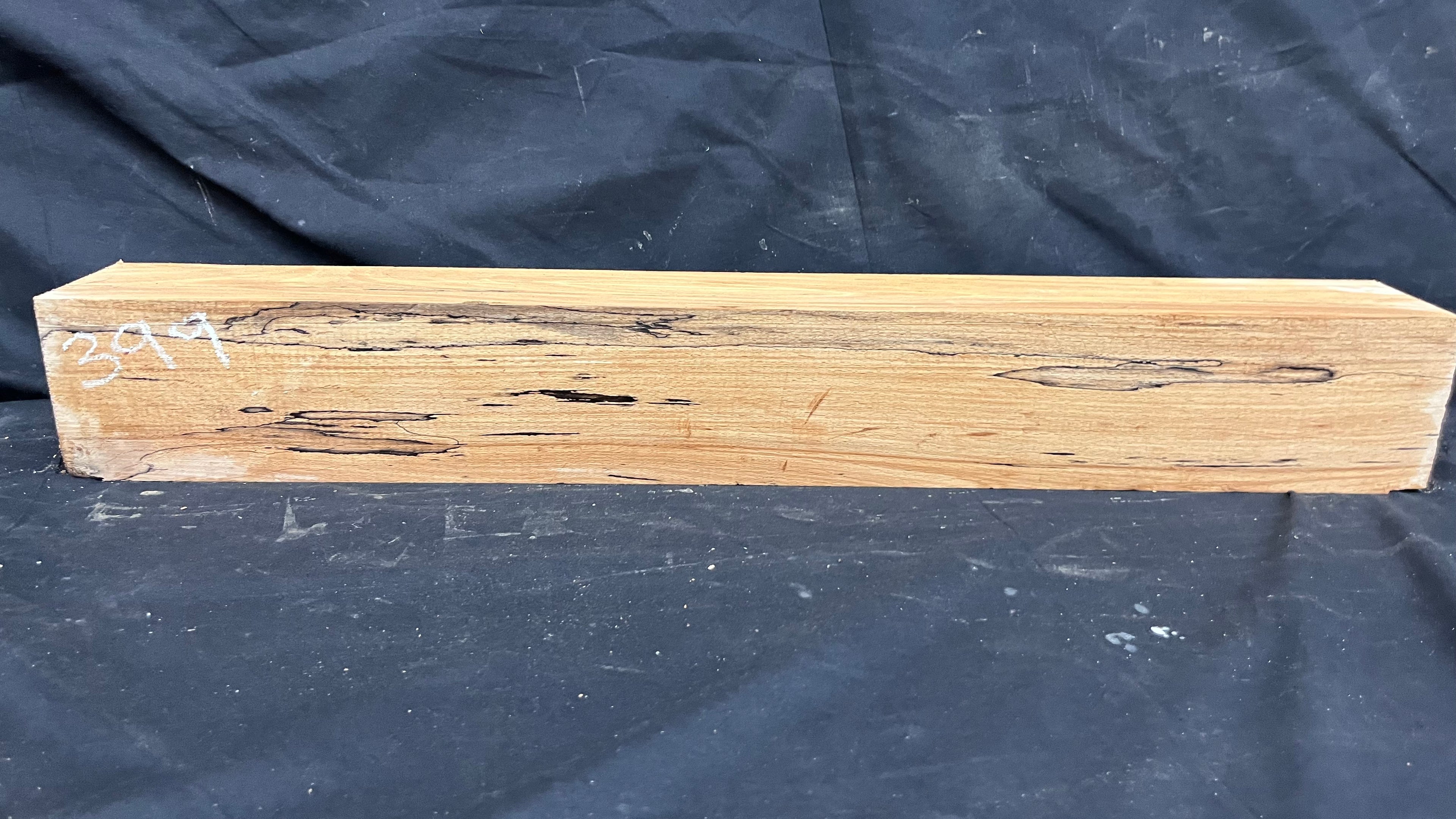 Spalted beech wood turning block, 758 L x 100 W x 95 D mm    (399)