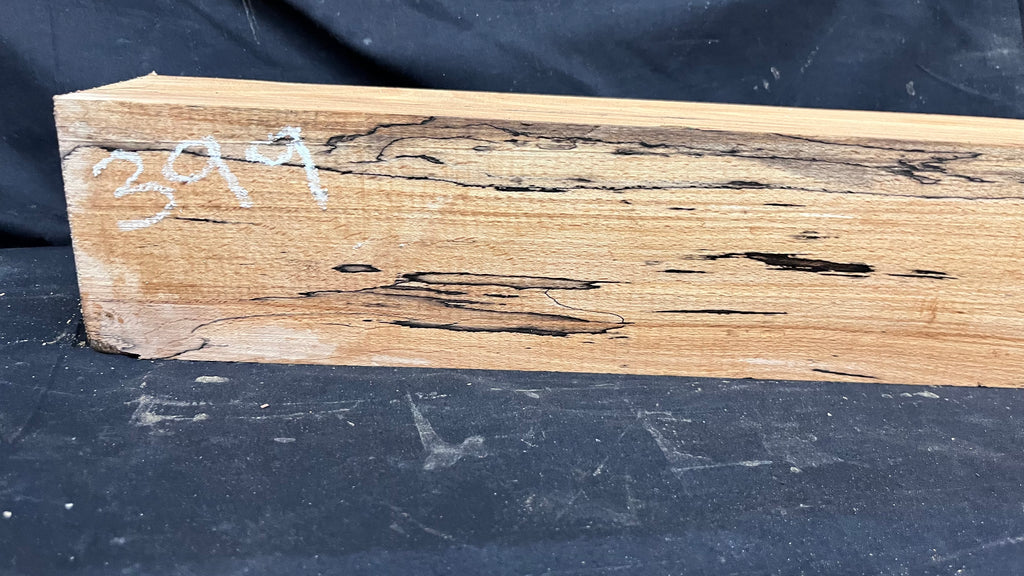 Spalted beech wood turning block, 758 L x 100 W x 95 D mm    (399)