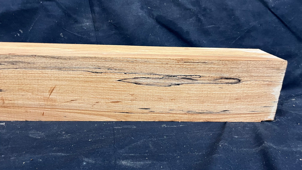 Spalted beech wood turning block, 758 L x 100 W x 95 D mm    (399)