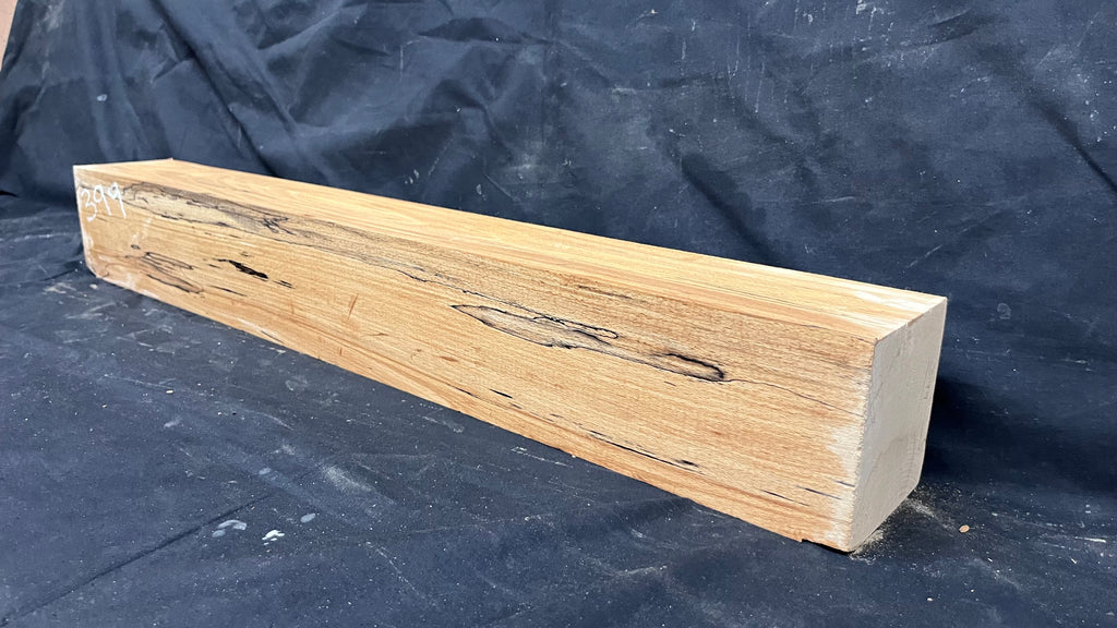 Spalted beech wood turning block, 758 L x 100 W x 95 D mm    (399)