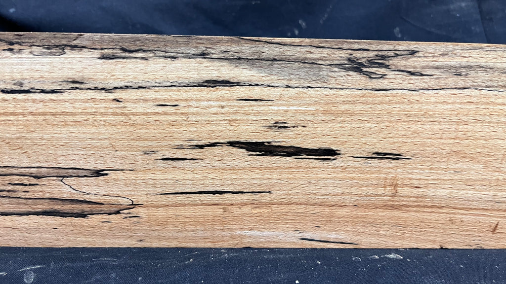 Spalted beech wood turning block, 758 L x 100 W x 95 D mm    (399)