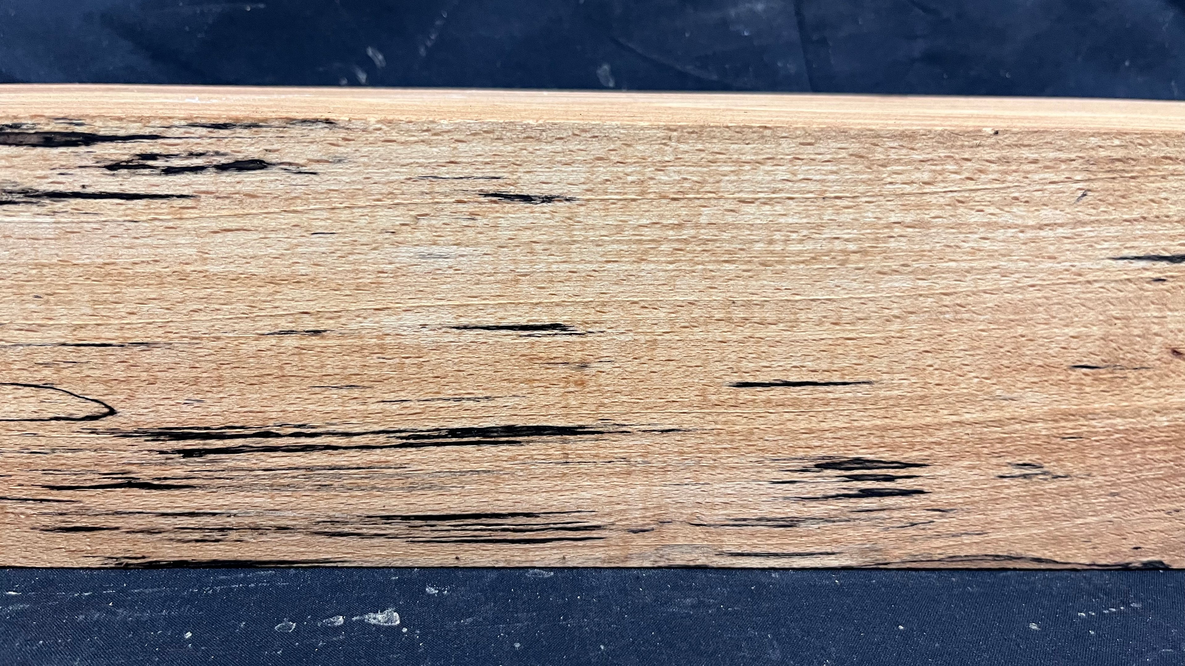 Spalted beech wood turning block, 758 L x 100 W x 95 D mm    (399)
