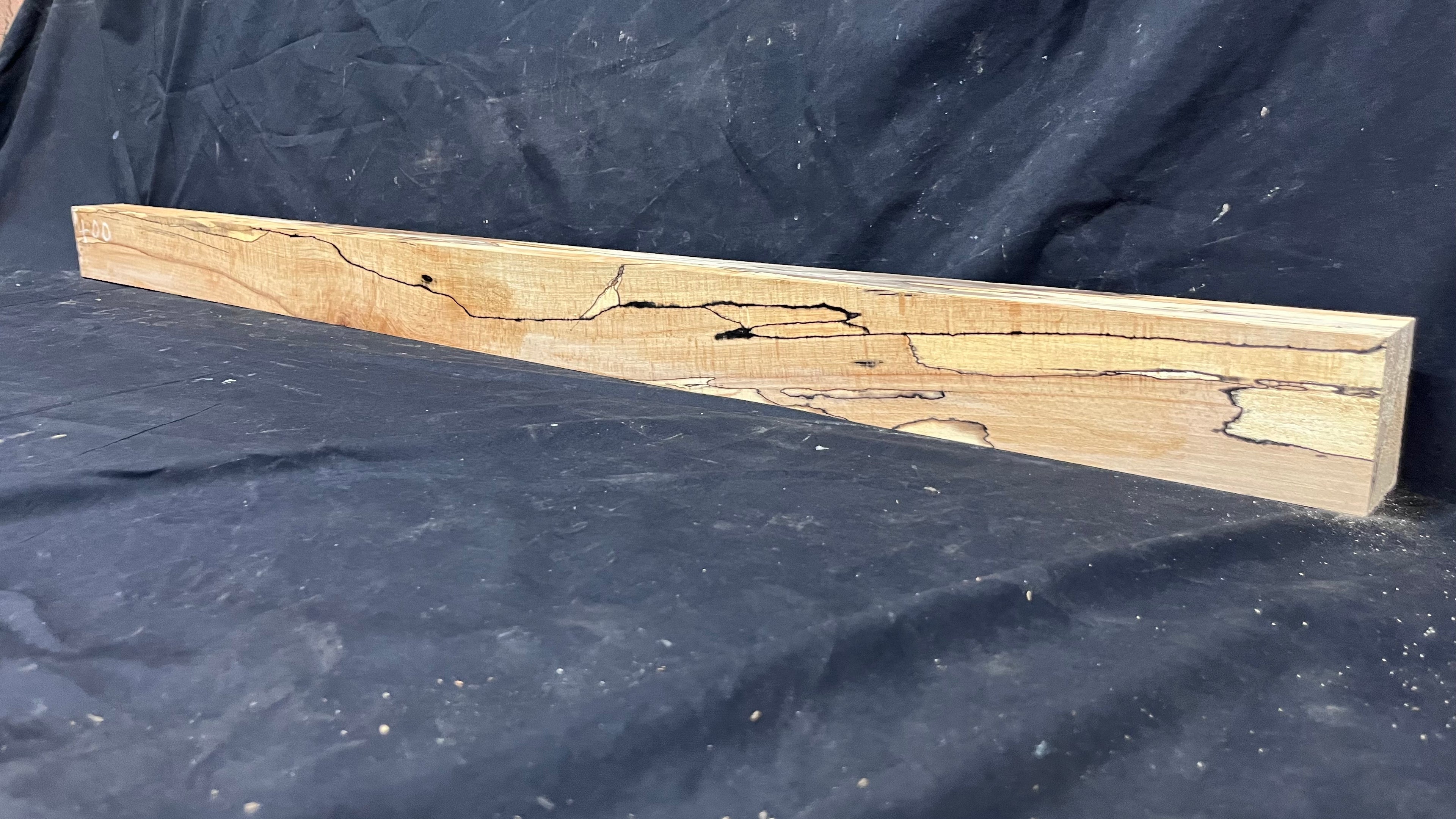 Spalted beech wood turning block, 1419 L x 85 W x 63 D mm    (400)