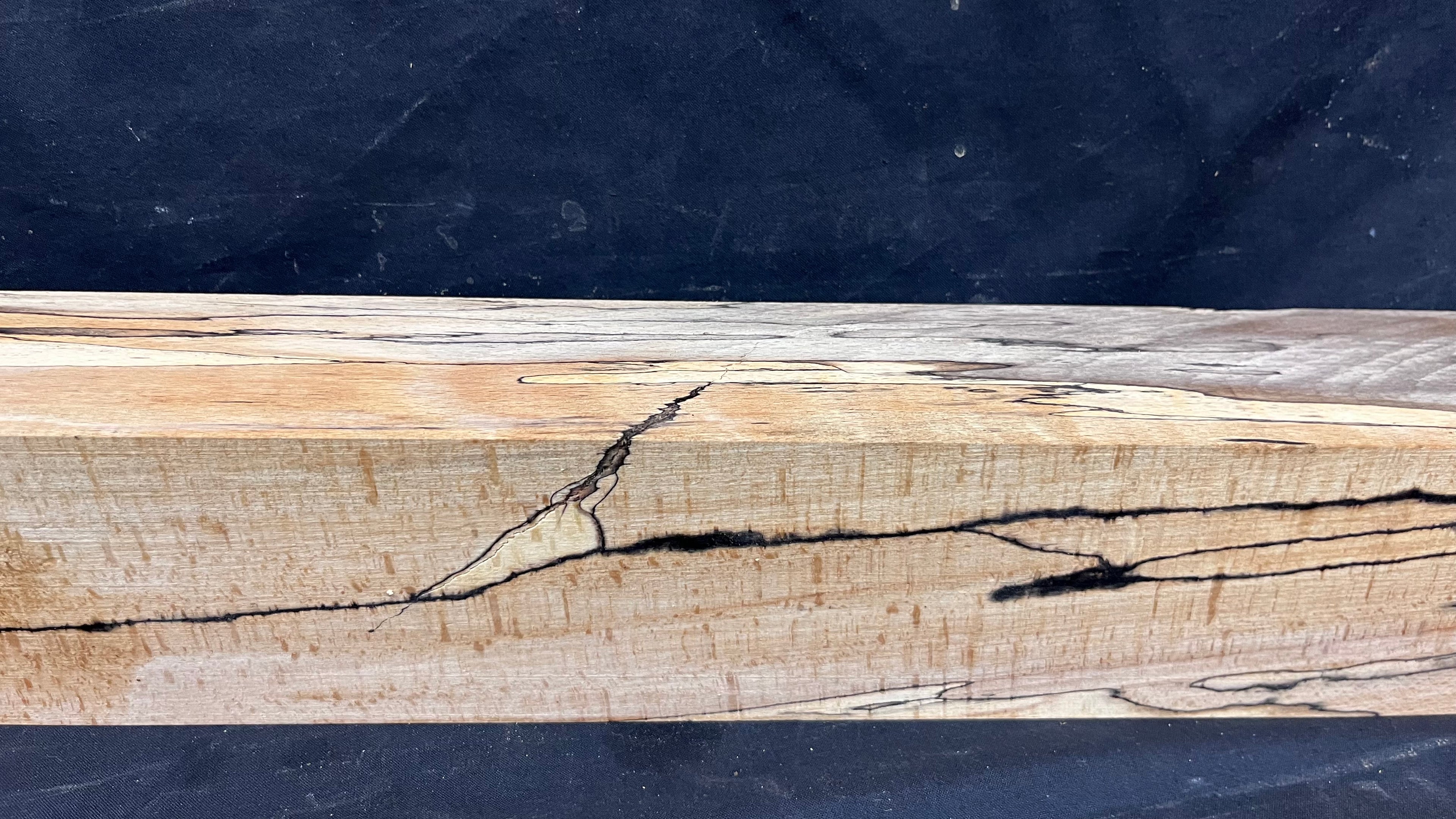 Spalted beech wood turning block, 1419 L x 85 W x 63 D mm    (400)
