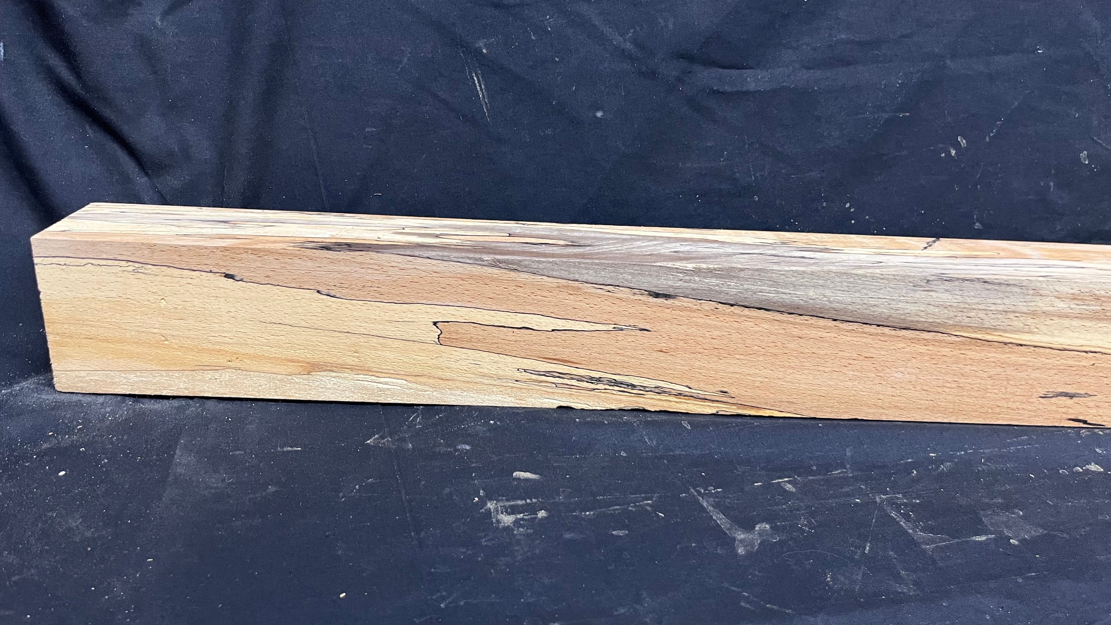 Spalted beech wood turning block, 1419 L x 85 W x 63 D mm    (400)