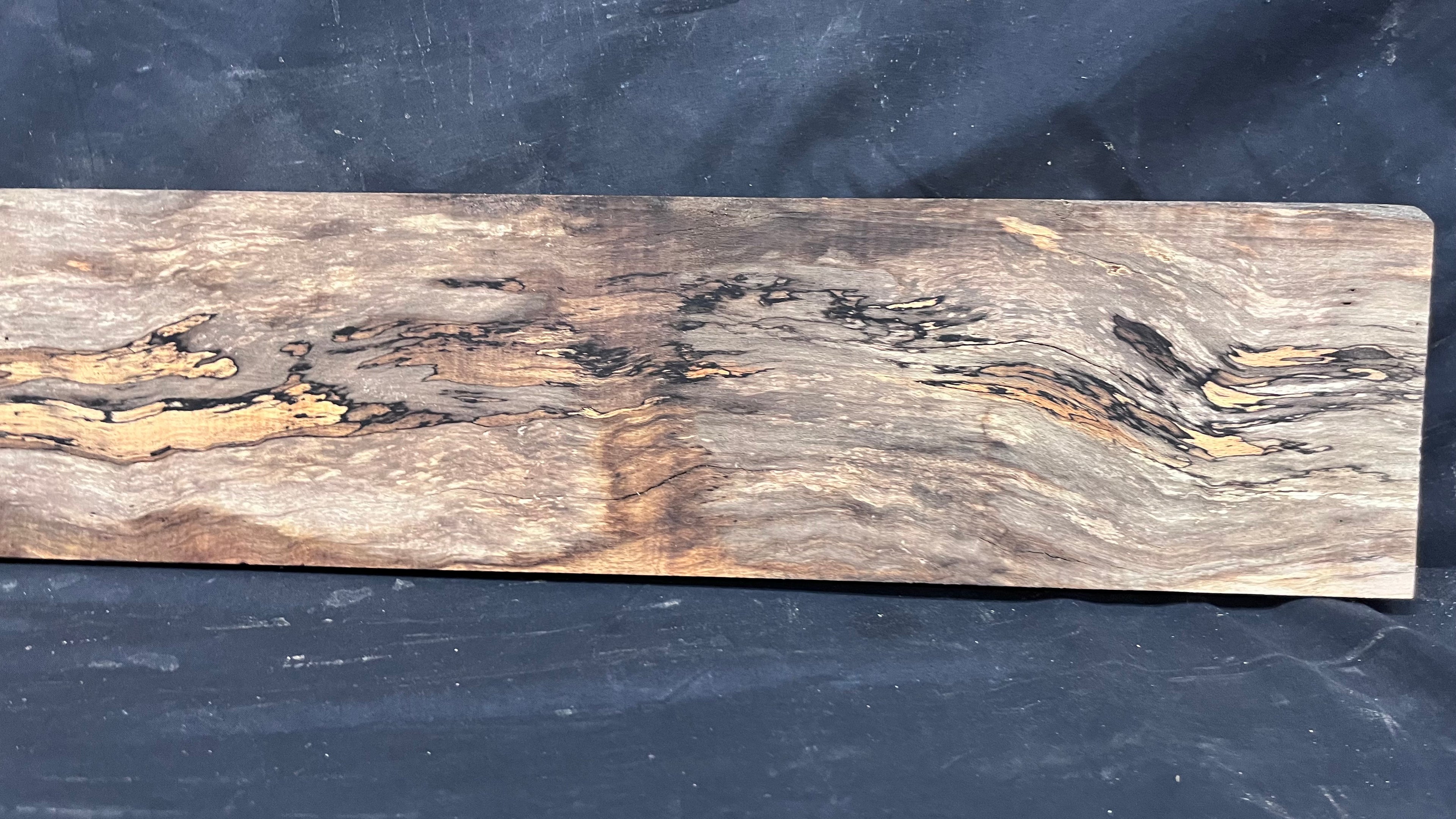 Spalted beech wood turning, furniture making, 1085 L x 155 W x 47 D mm    (401)