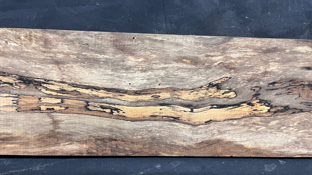 Spalted beech wood turning, furniture making, 1085 L x 155 W x 47 D mm    (401)