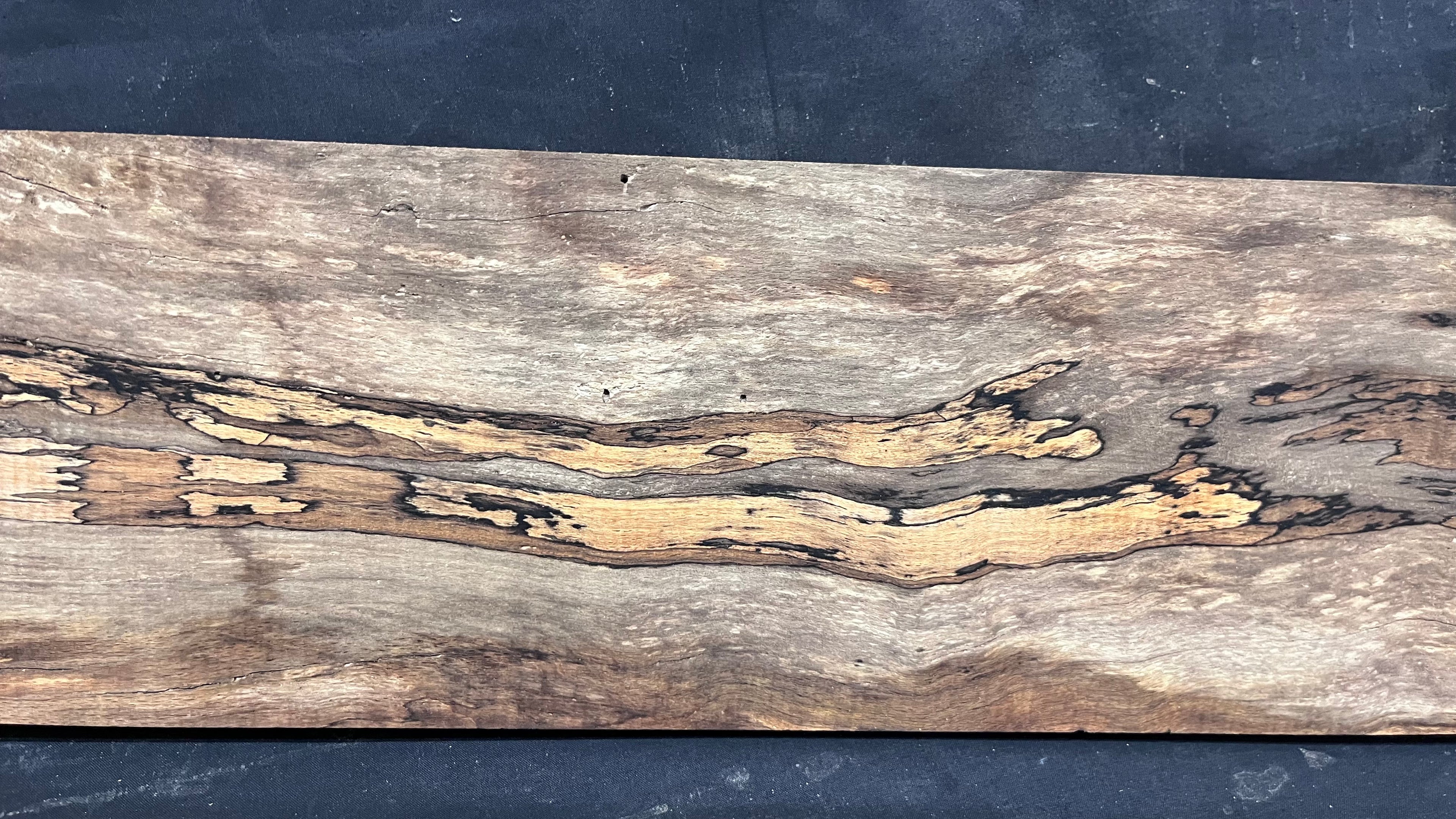 Spalted beech wood turning, furniture making, 1085 L x 155 W x 47 D mm    (401)