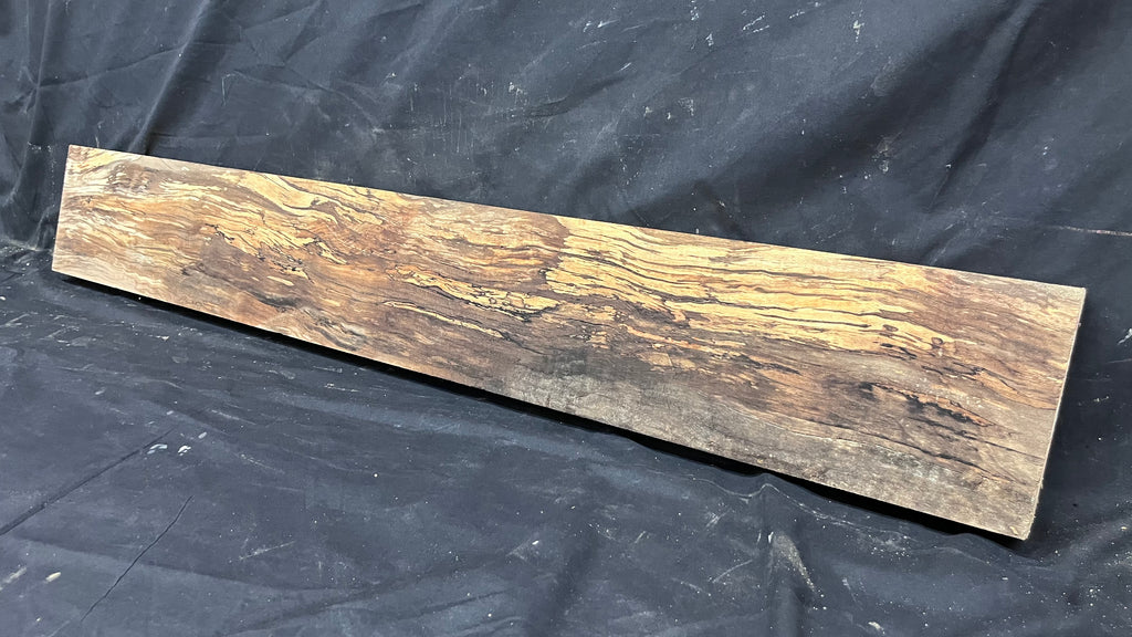 Spalted beech wood turning, furniture making, 1085 L x 155 W x 47 D mm    (401)