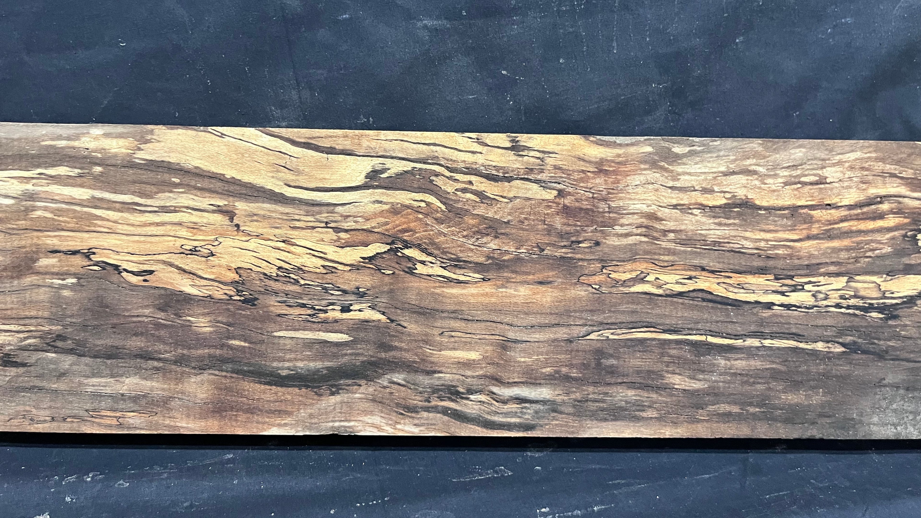 Spalted beech wood turning, furniture making, 1085 L x 155 W x 47 D mm    (401)