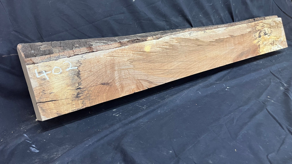 Spalted beech wood turning, furniture making, 1500 L x 240 W x 104 D mm    (402)