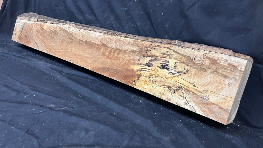 Spalted beech wood turning, furniture making, 1500 L x 240 W x 104 D mm    (402)