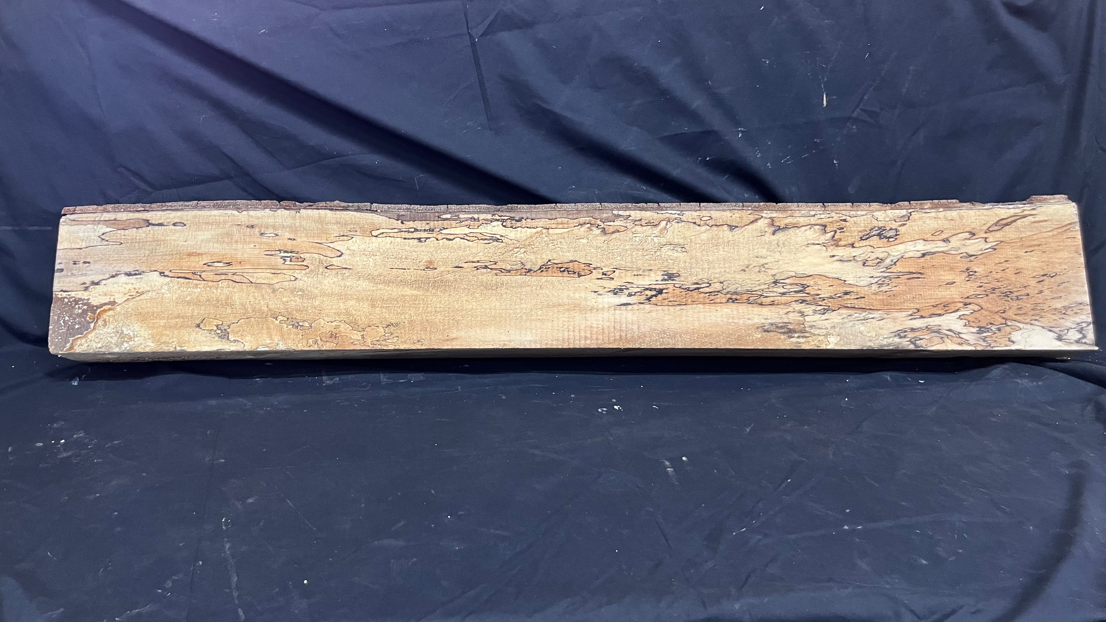 Spalted beech wood turning, furniture making, 1500 L x 240 W x 104 D mm    (402)