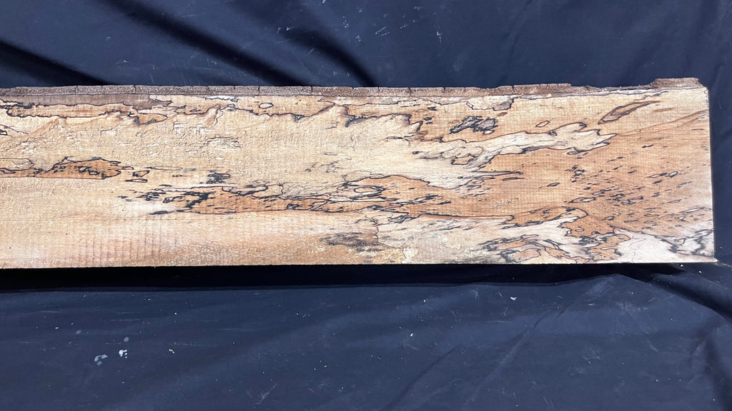 Spalted beech wood turning, furniture making, 1500 L x 240 W x 104 D mm    (402)