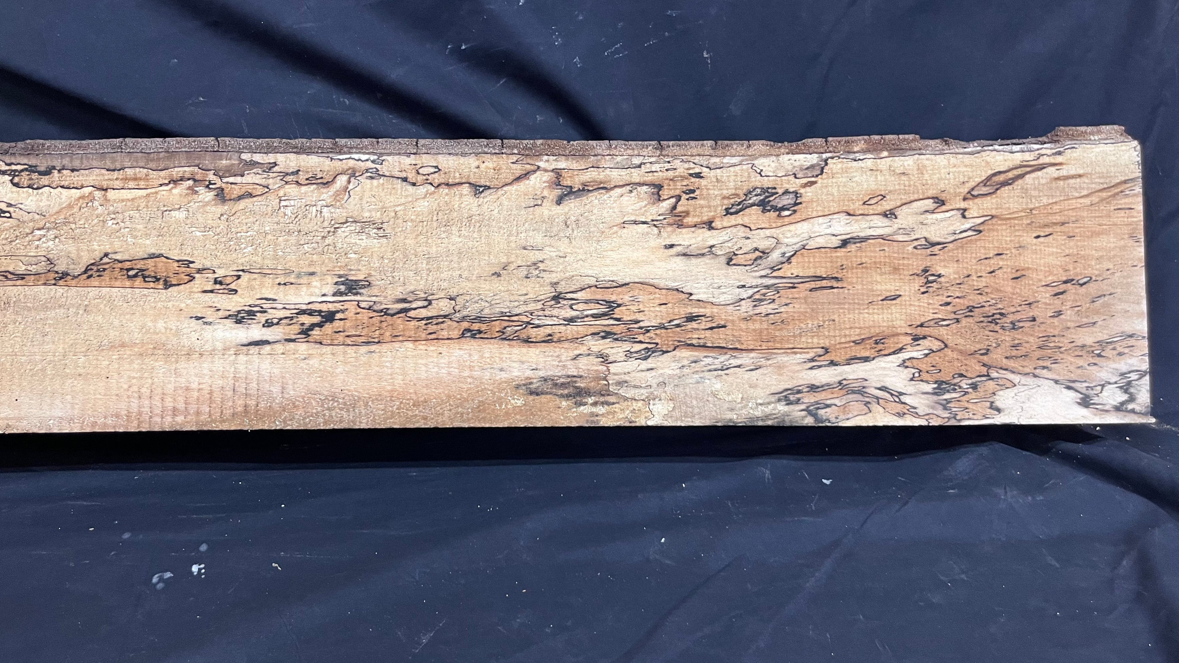 Spalted beech wood turning, furniture making, 1500 L x 240 W x 104 D mm    (402)