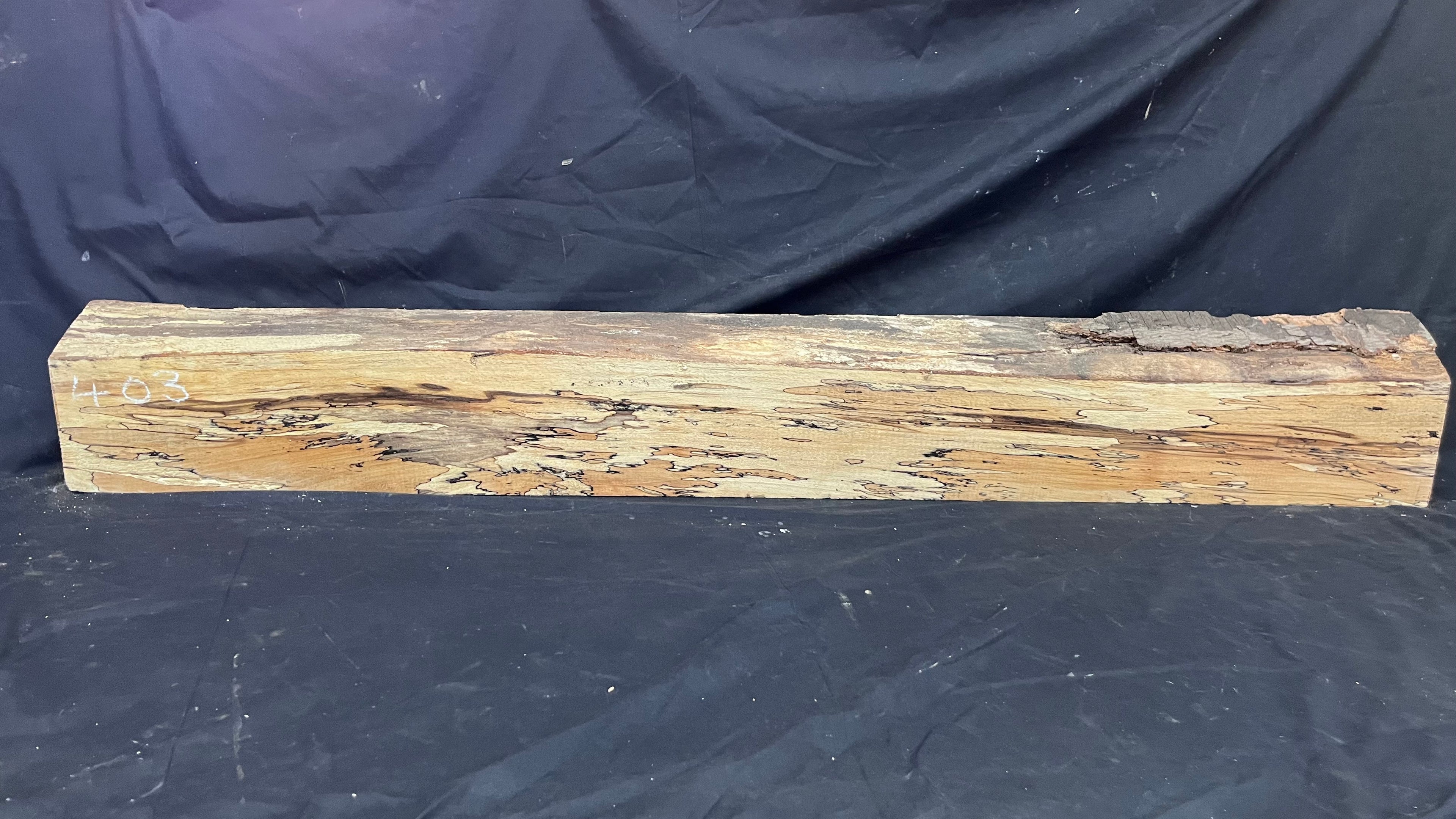 Spalted beech wood turning, furniture making, 1475 L x 194 W x 95 D mm    (403)
