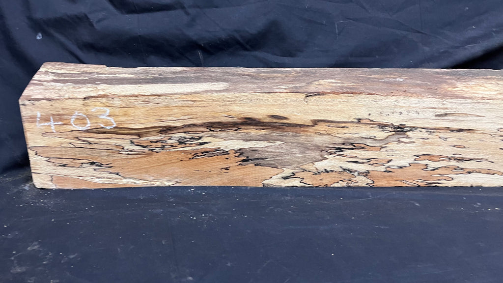Spalted beech wood turning, furniture making, 1475 L x 194 W x 95 D mm    (403)