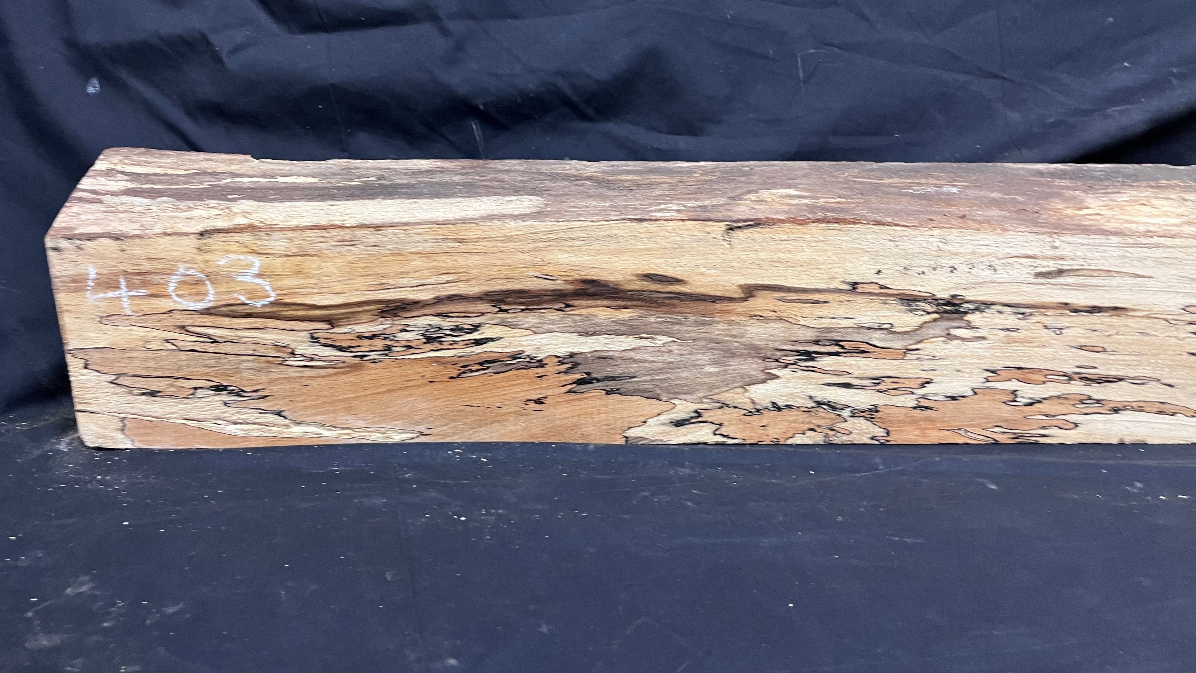Spalted beech wood turning, furniture making, 1475 L x 194 W x 95 D mm    (403)