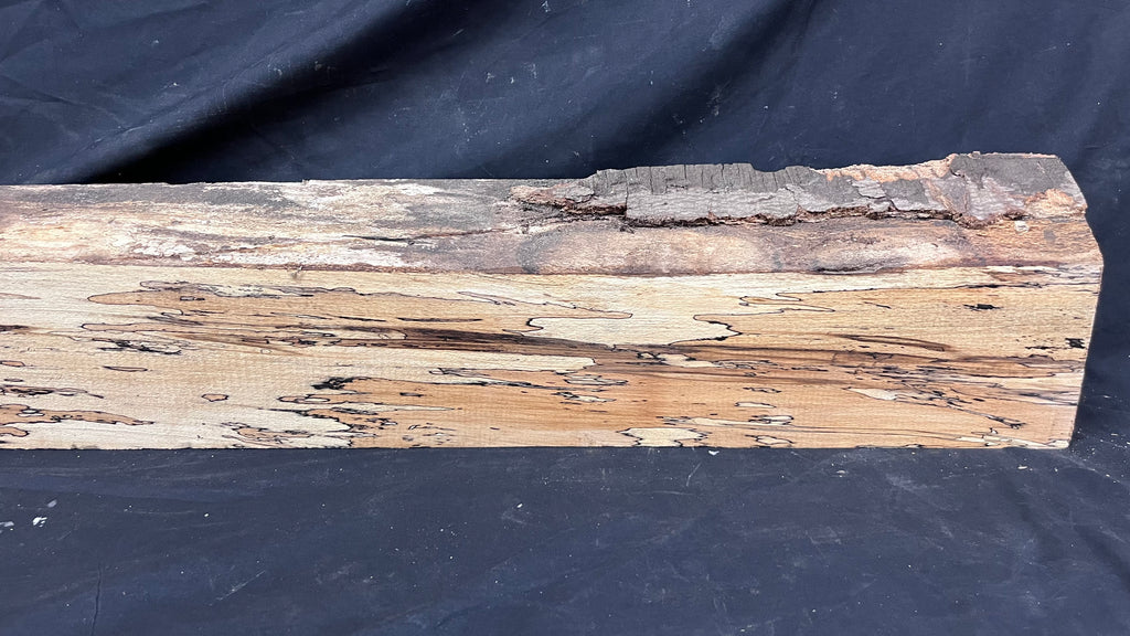 Spalted beech wood turning, furniture making, 1475 L x 194 W x 95 D mm    (403)