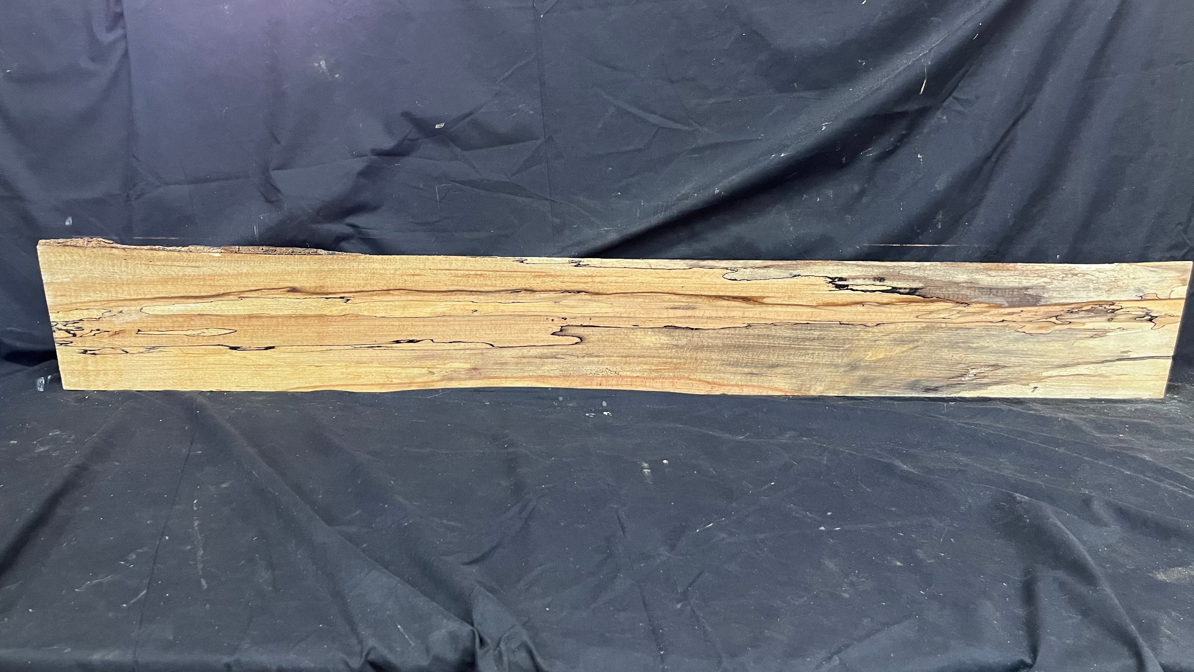 Spalted beech wood turning, furniture making, 1475 L x 194 W x 95 D mm    (403)