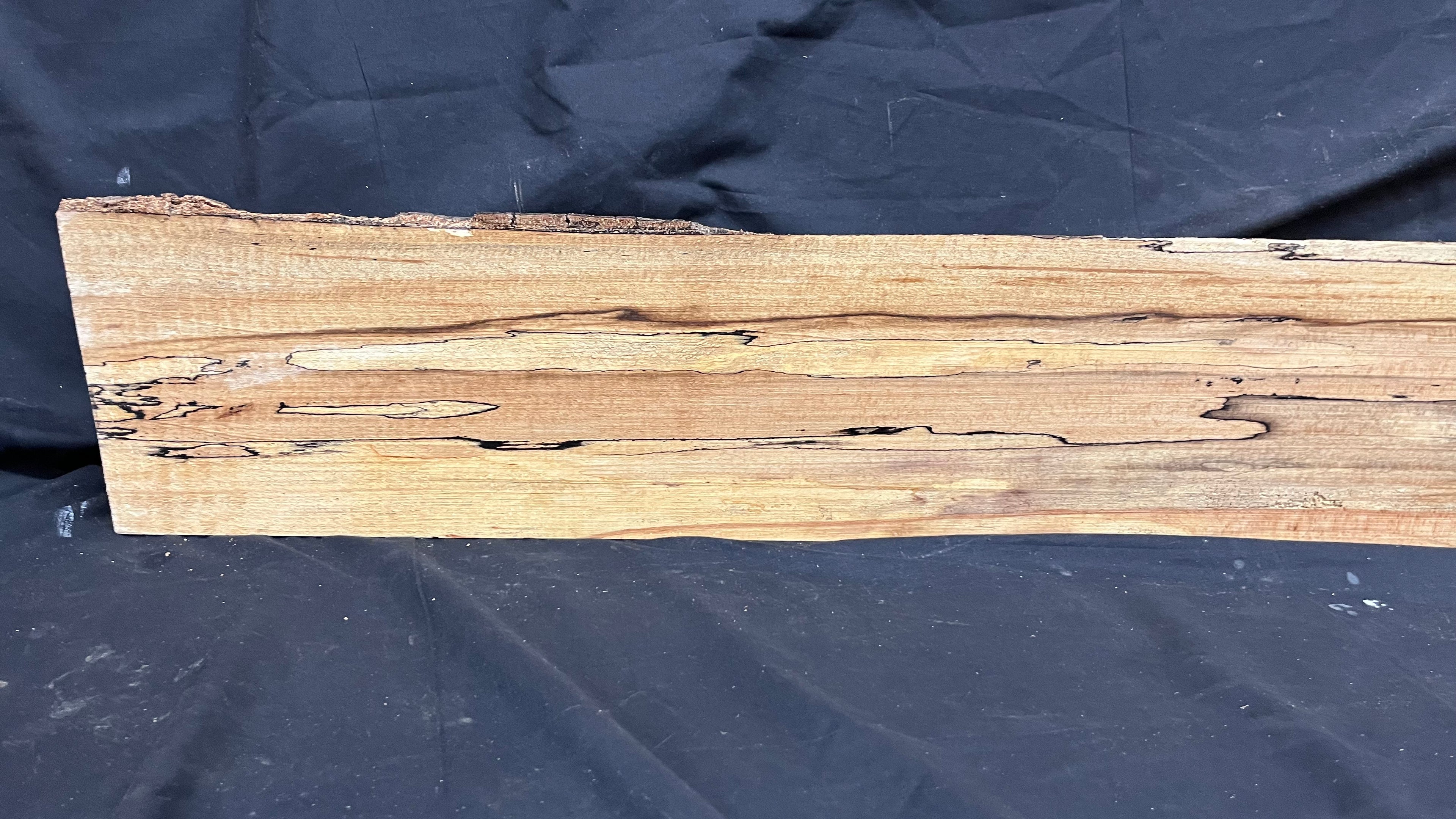 Spalted beech wood turning, furniture making, 1475 L x 194 W x 95 D mm    (403)