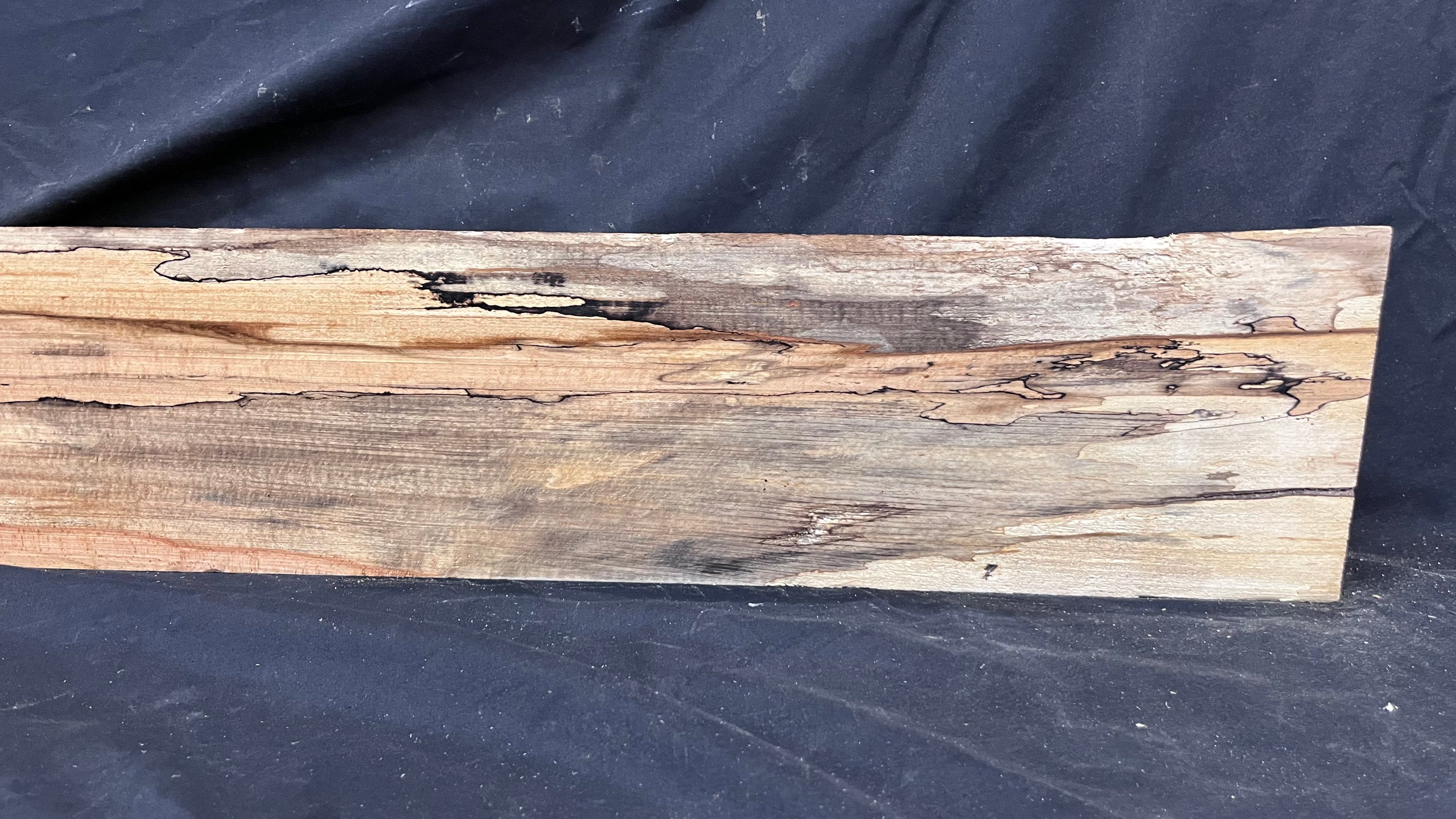 Spalted beech wood turning, furniture making, 1475 L x 194 W x 95 D mm    (403)