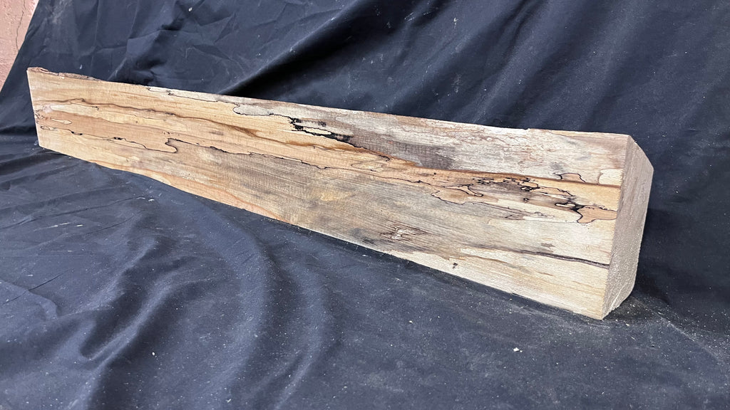 Spalted beech wood turning, furniture making, 1475 L x 194 W x 95 D mm    (403)