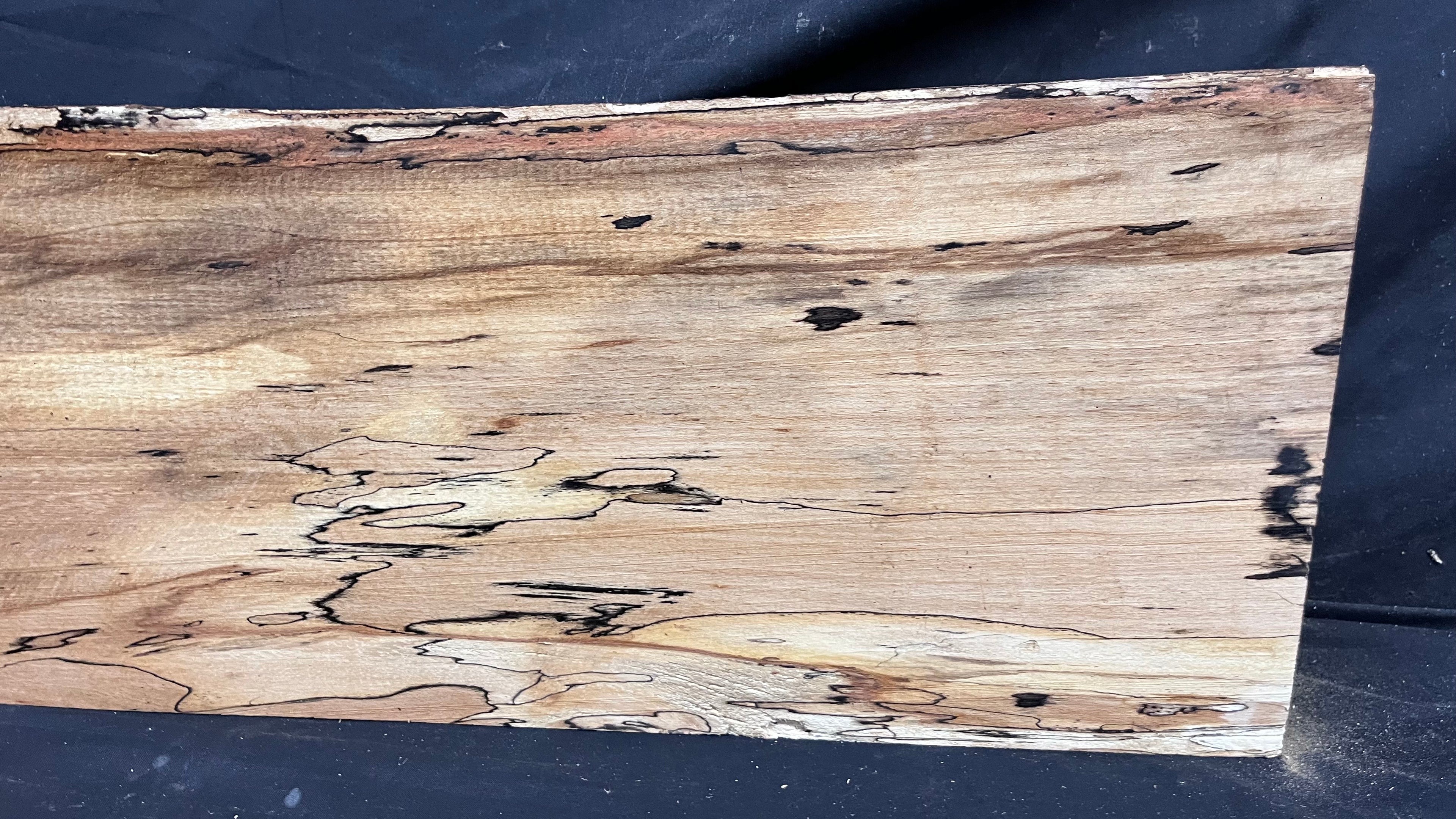 Spalted beech wood turning, furniture making, 880 L x 232 W x 96 D mm    (404)